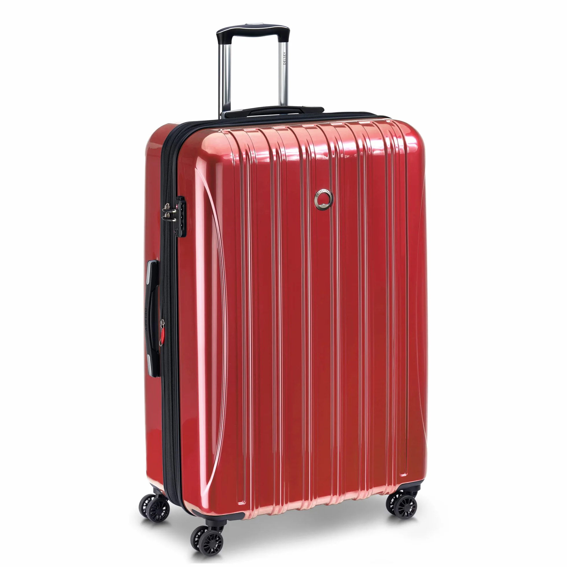 Delsey Paris Helium Aero Walizka twarda z funkcją, kółka obrotowe, Cegłowa Czerwień, 2-Piece Set (19/29), Zabawna koszulka z napisem 'Got Win'