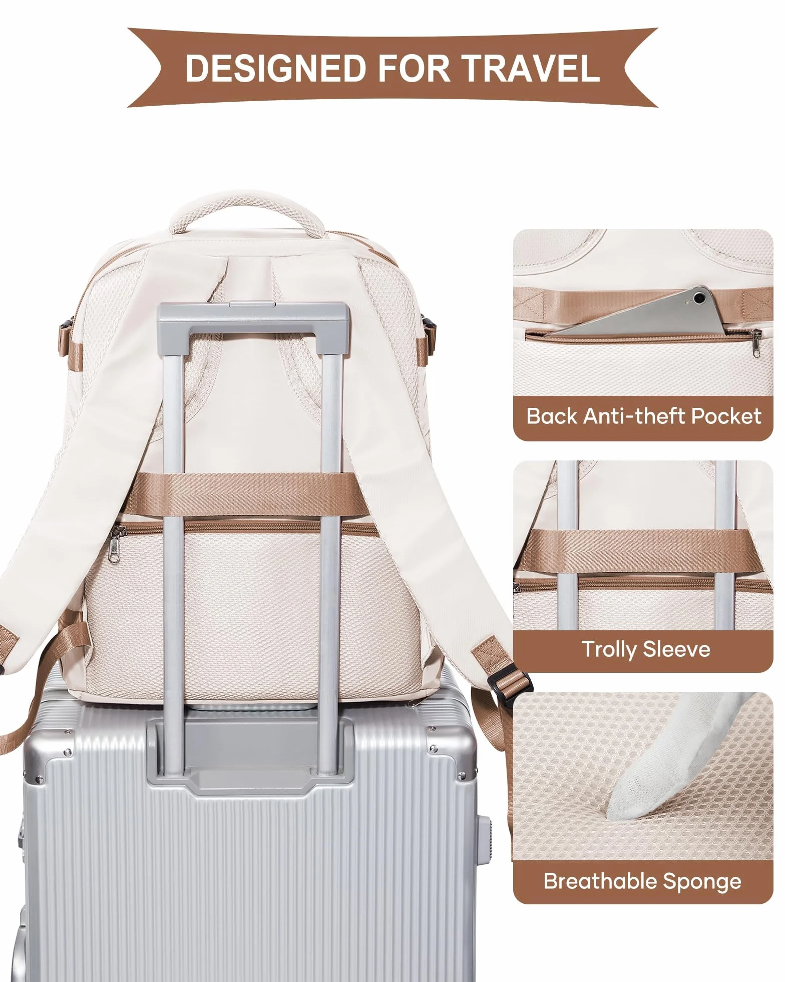 SZLX Torba Kabinowa Ryanair 40x20x25 na Bagaż Podręczny z Kieszenią na Laptopa Plecak Podróżny dla Kobiet Plecak Podróżny Easyjet Bag 45x36x20 Plecak Damski Miejski Wodoodporny Plecak Samolotowy