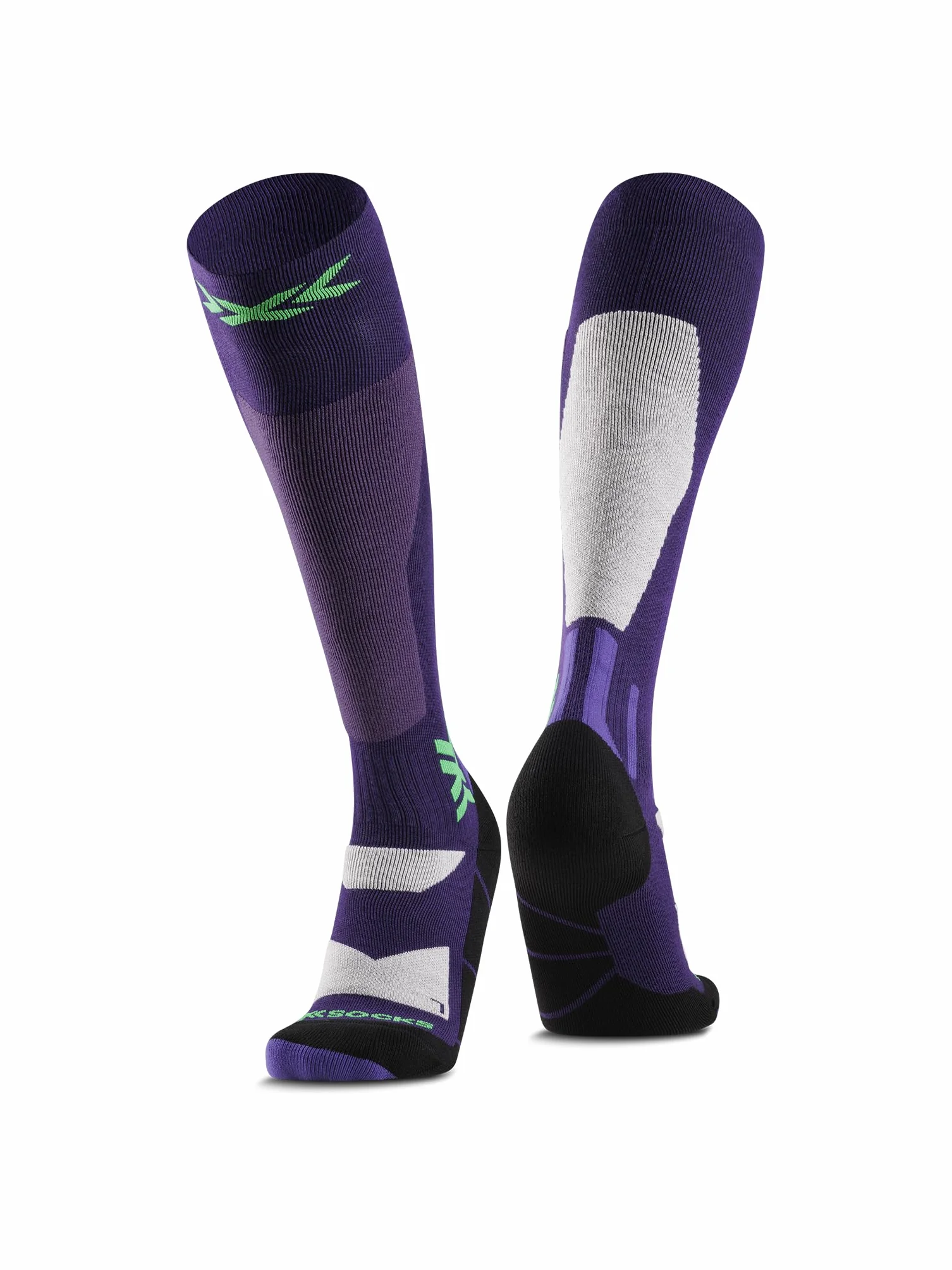 X-Socks Snowboard Discover OTC - wysokowydajne skarpety snowboardowe z bandażem O-Ring - najwyższy komfort i wsparcie podczas jazdy na snowboardzie - Sage Green/English Lawn, 35-38