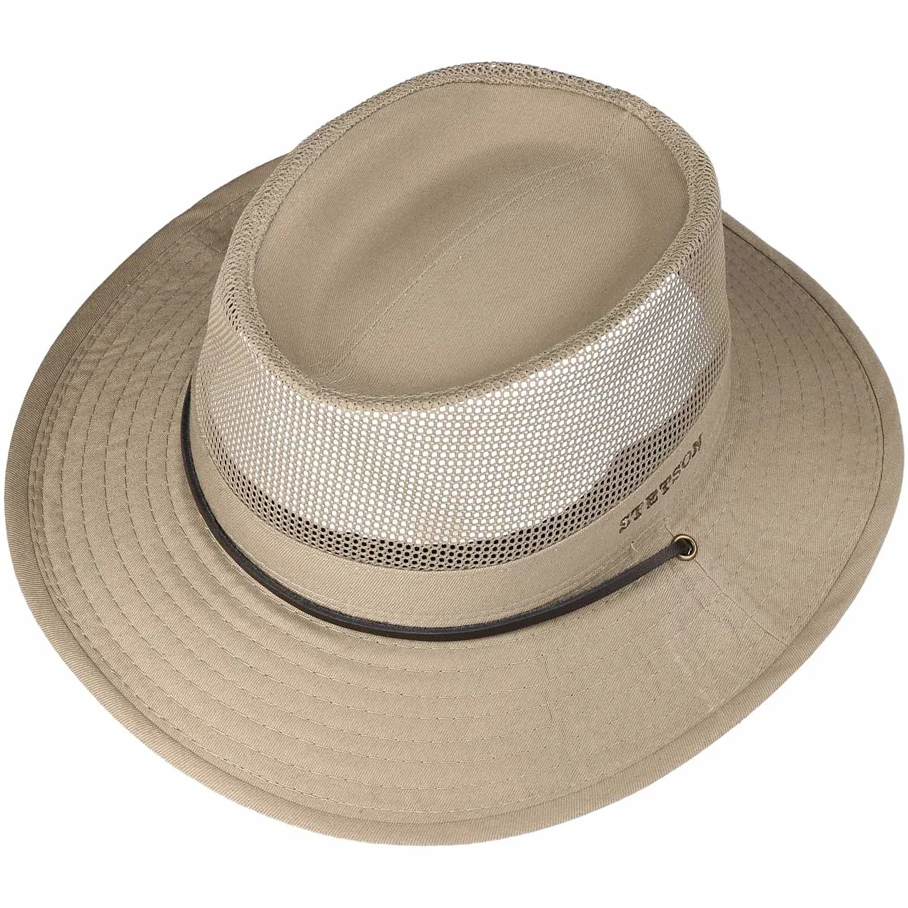 Stetson Kapelusz Safari TakaniKobiety/Mężczyźni - do trekkingu outdoorowy meshu Z paskiem na podbródek wiosna-lato jesień-zima Wiosna Lato