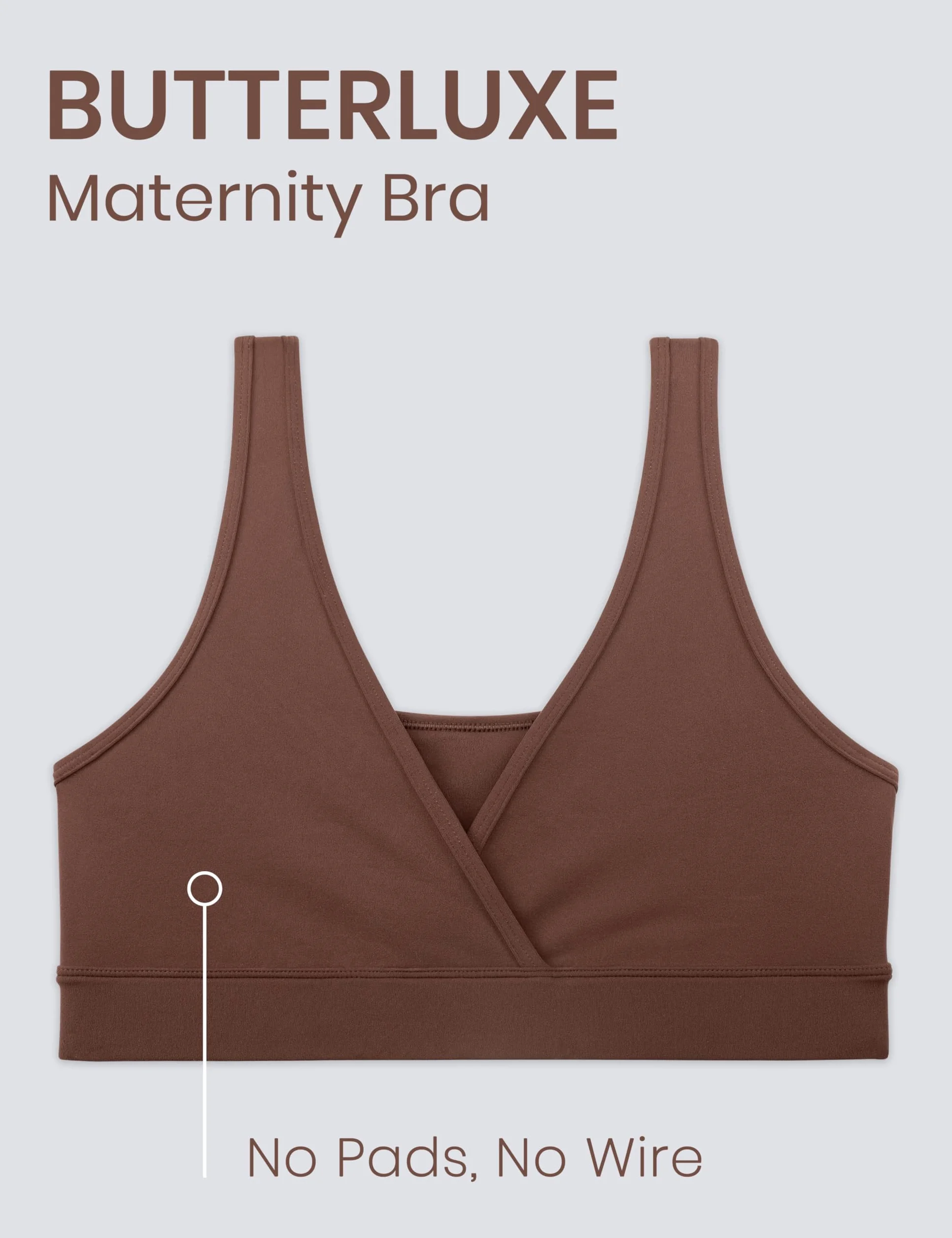 CRZ YOGA Biustonosze ciążowe Butterluxe do karmienia dla kobiet Crossover Wireless Sleep Breasting Lounge Pregnancy Bralette Comfy