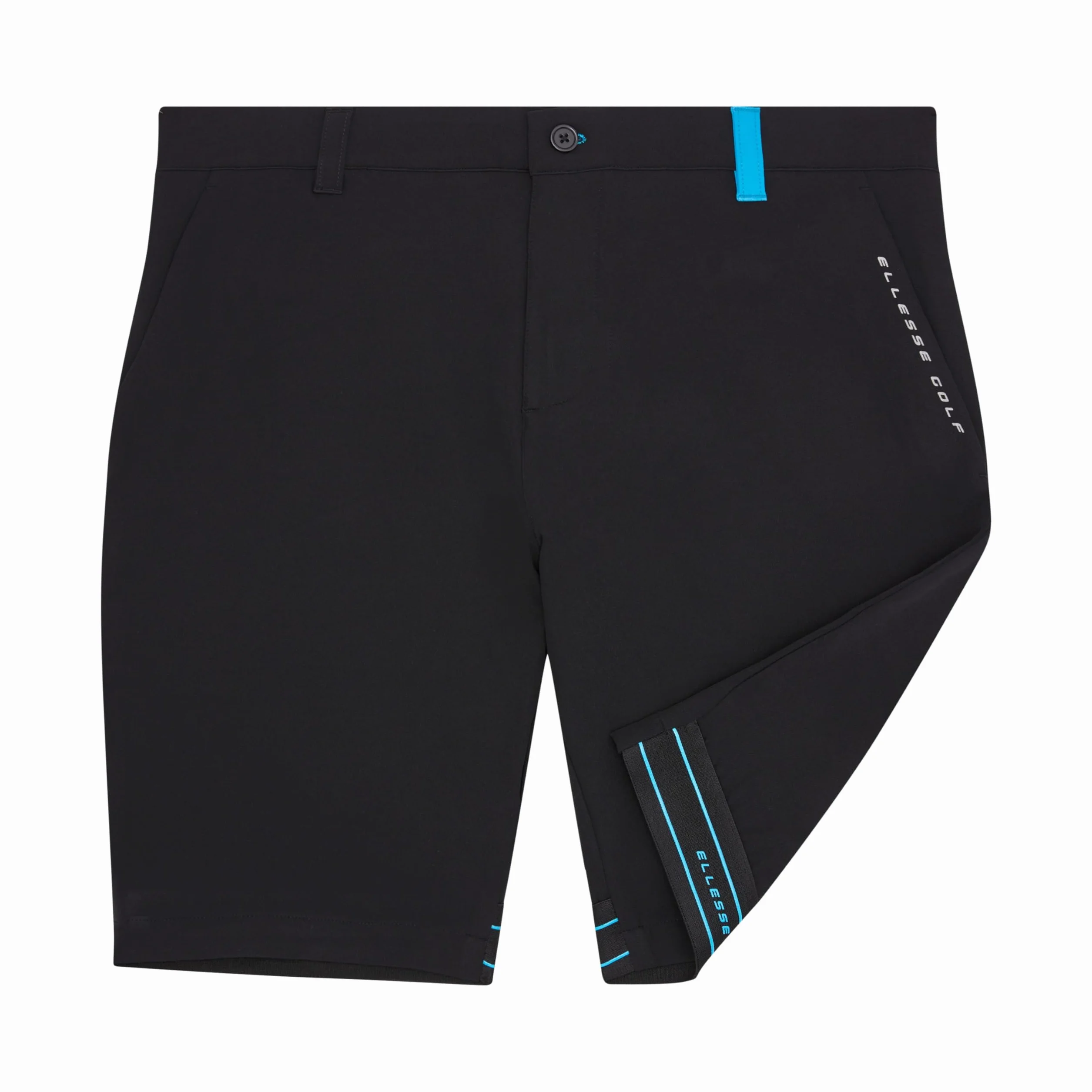 ELLESSE Fabbri męskie spodenki golfowe Regular Fit, Czarny/niebieski, 32W