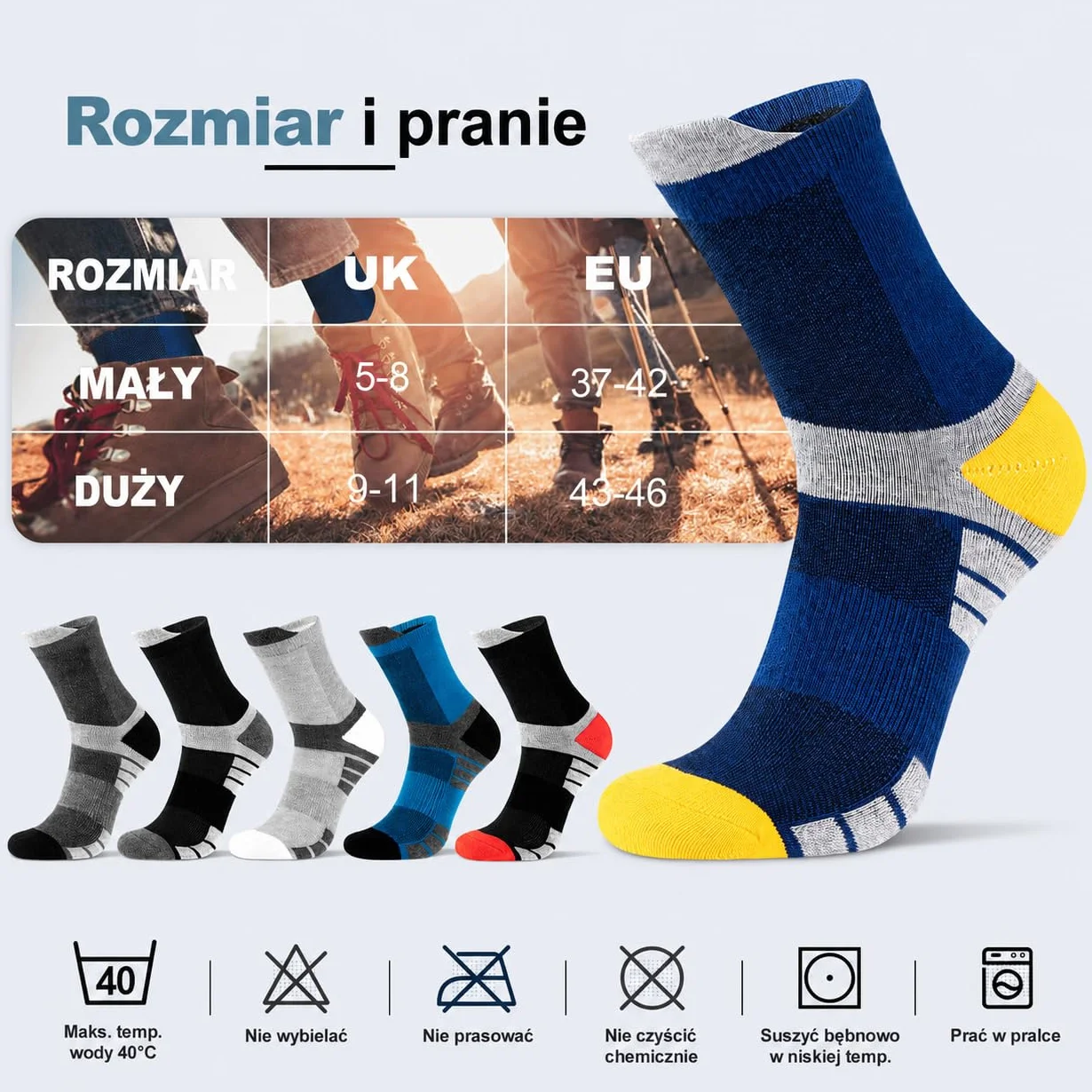 Niofind MęSkie Skarpetki 6 Par, ZapobiegająCe PęCherzom, OdprowadzająCe Wilgoć, OddychająCe BawełNiane Skarpetki Dla TreneróW, Biegania, Sportu, SpaceróW, Pracy, Jazdy Na Rowerze, Pieszych WęDróWek