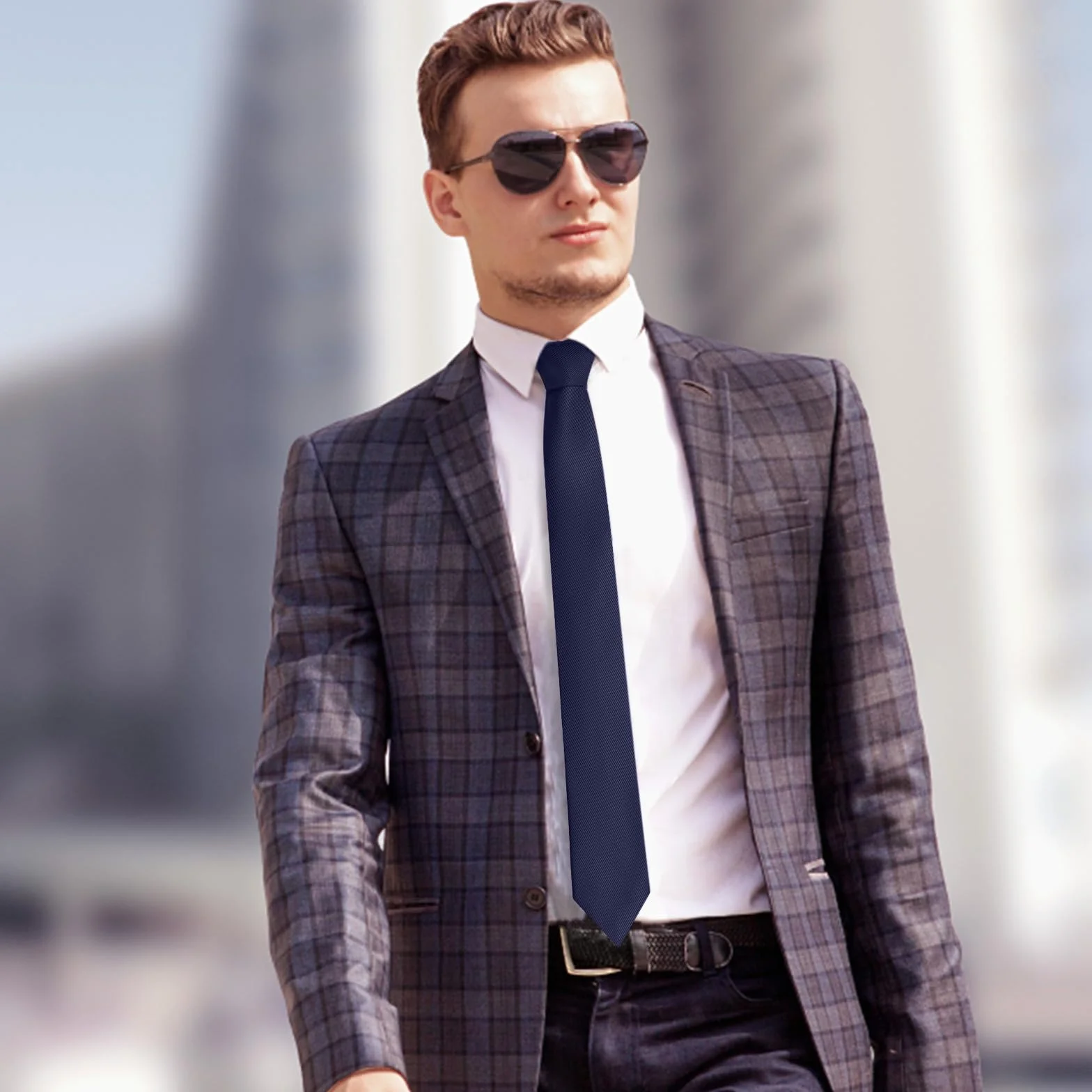 Krawaty męskie, klasyczny wąski krawat 8 cm dla mężczyzn, krawat, elegancki krawat ślubny do biura lub na uroczyste okazje