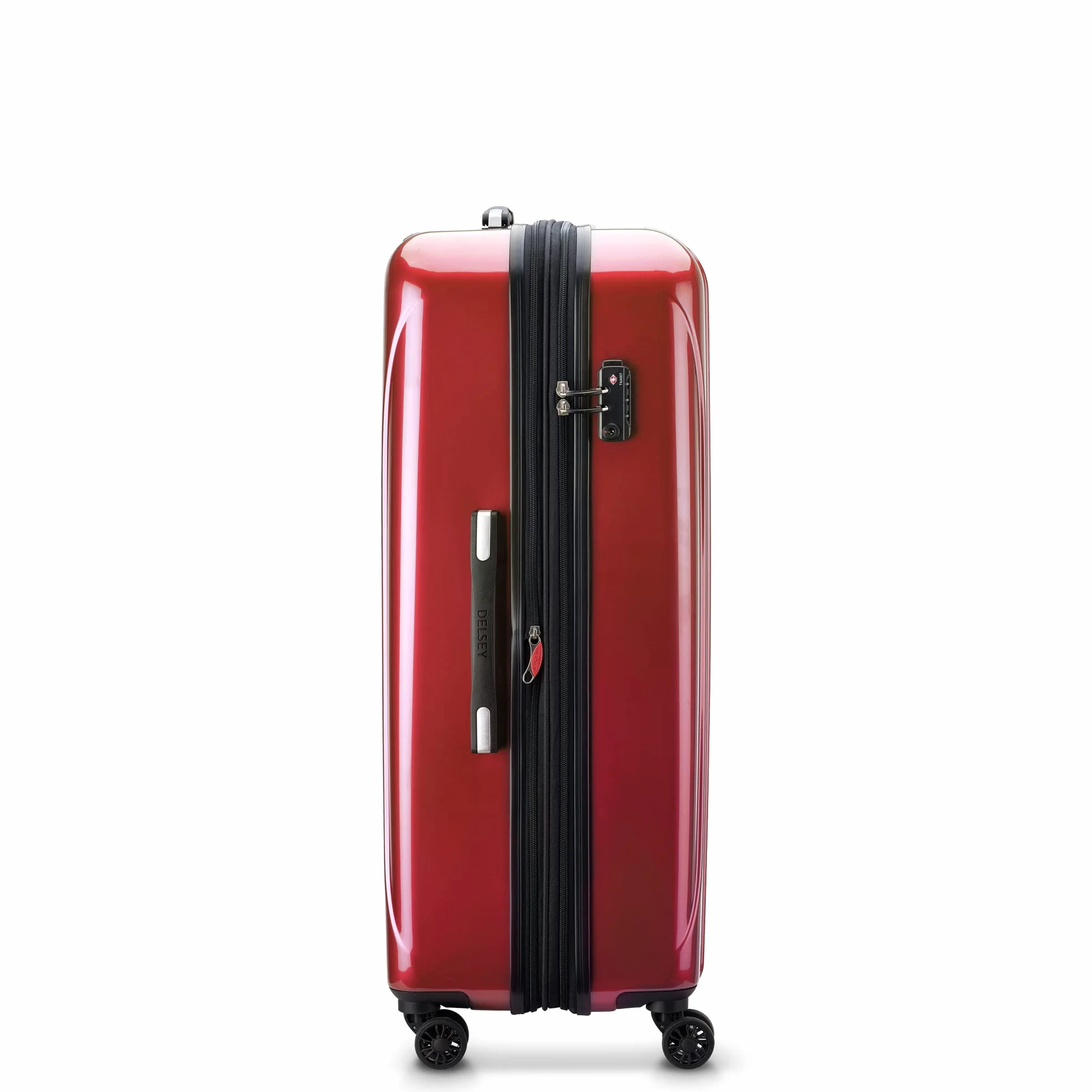 Delsey Paris Helium Aero Walizka twarda z funkcją, kółka obrotowe, Cegłowa Czerwień, 2-Piece Set (19/29), Zabawna koszulka z napisem 'Got Win'