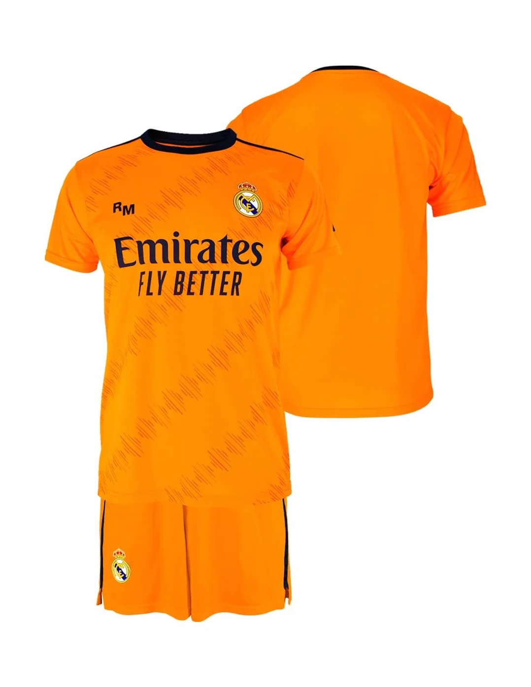 Real Madrid - Zestaw T-shirt i spodnie Season 24/25, pomarańczowy, dla dzieci 10 lat, oficjalnie licencjonowana replika, Pomarańczowy, 10 lat