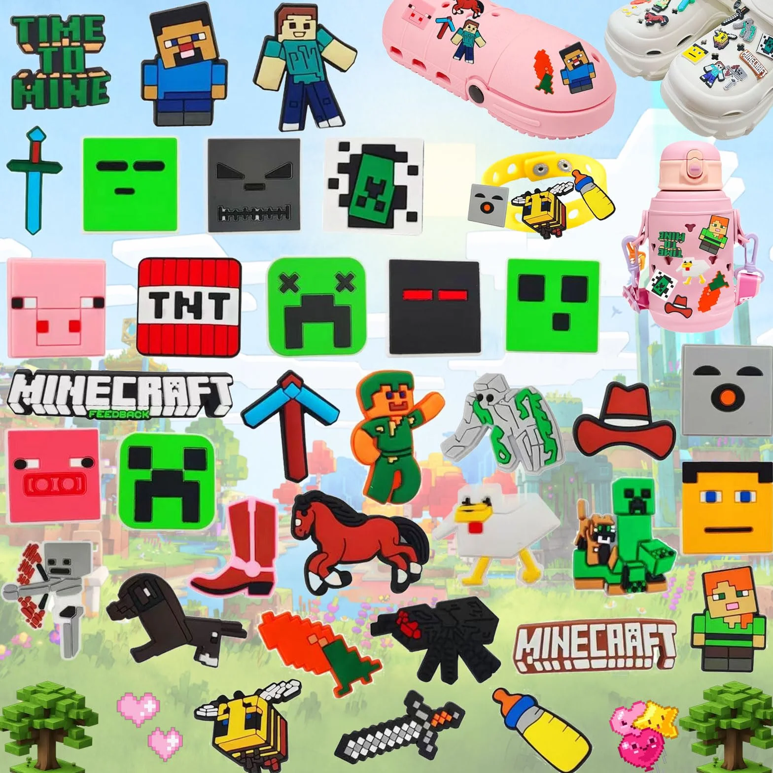 34 sztuki przypinek Crocs, charm do zawieszka, ozdoby do butów Pvc, urocze ozdoby dla dziewcząt i dzieci