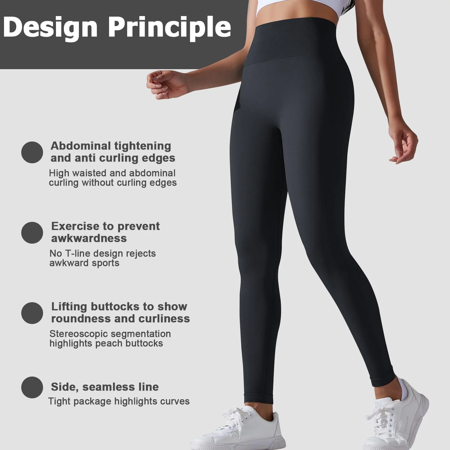 Damskie spodnie do jogi, legginsy sportowe typu push up, legginsy damskie sportowe, spodnie z wysokim stanem krój booty scrunch, bezszwowe legginsy treningowe, legginsy kompresyjne fitness