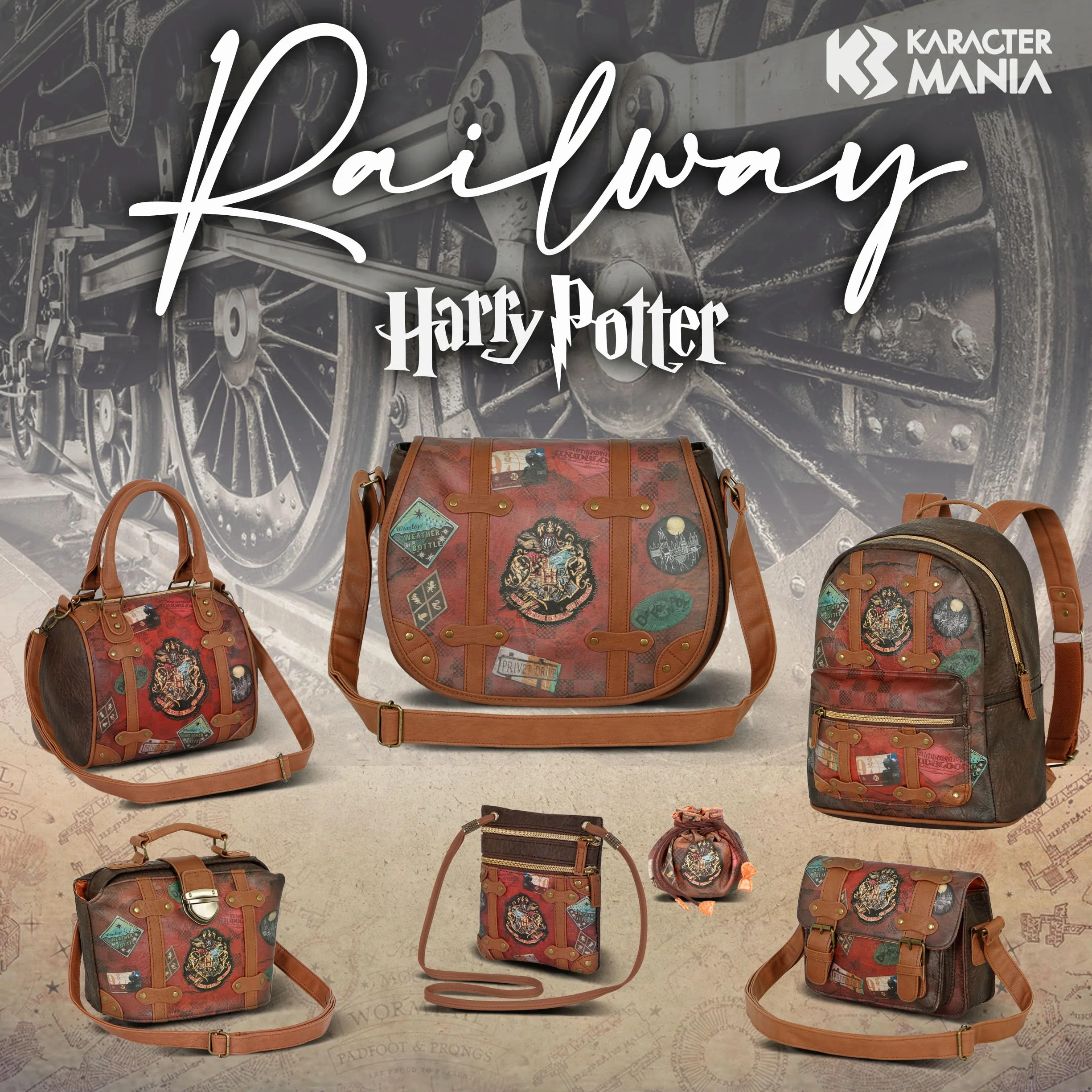 Harry Potter - Plecak Miejski z Kieszenią, Korpus z Zamkiem Błyskawicznym, Dwie Kieszenie Boczne, Wyściółka Wewnętrzna z Kieszeniami, Wymiary: 32 x 24 x 14 cm
