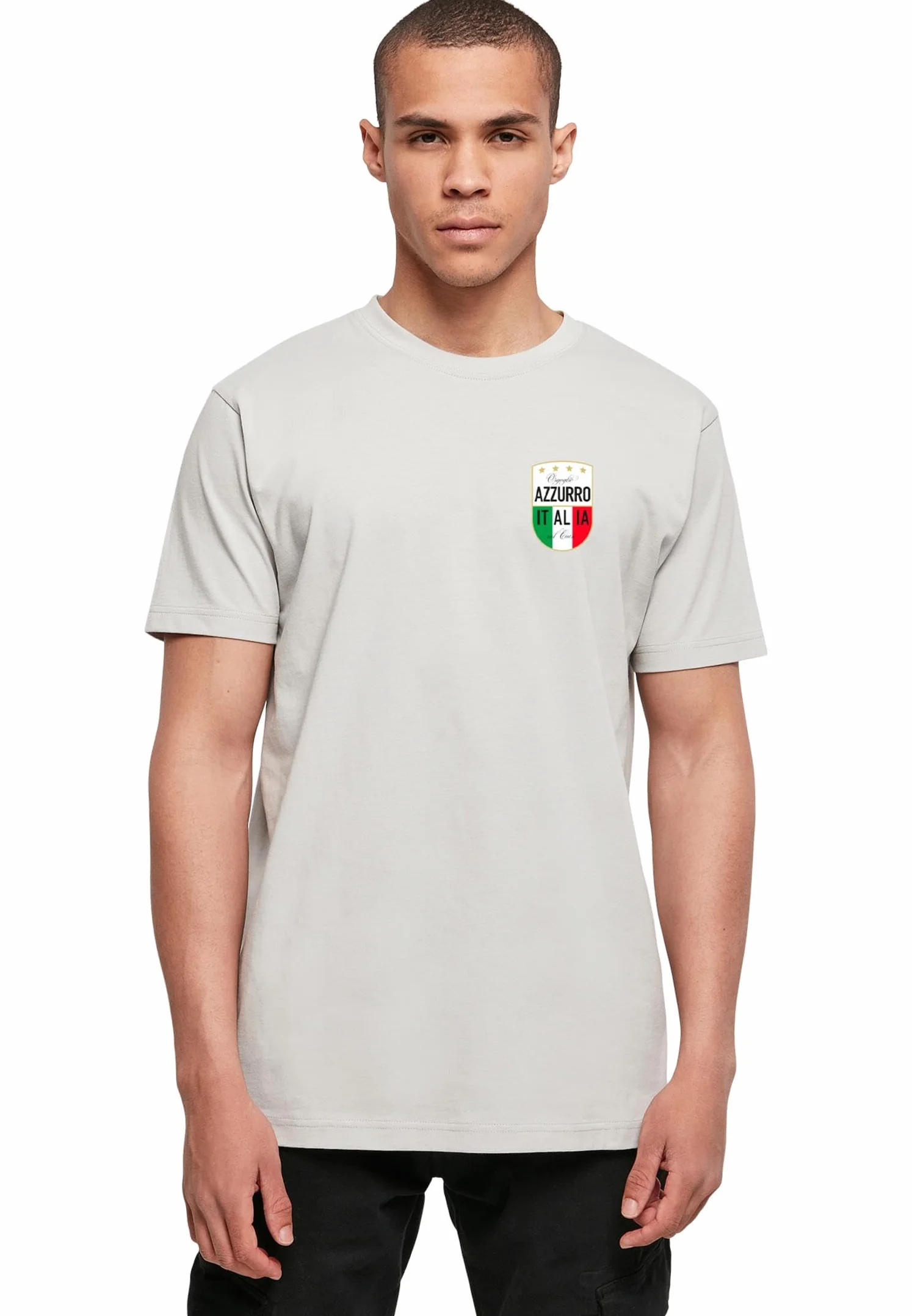 Mister Tee Koszulka Mężczyźni Mt3315-azurro Italia Crest Tee (1 w zestawie)