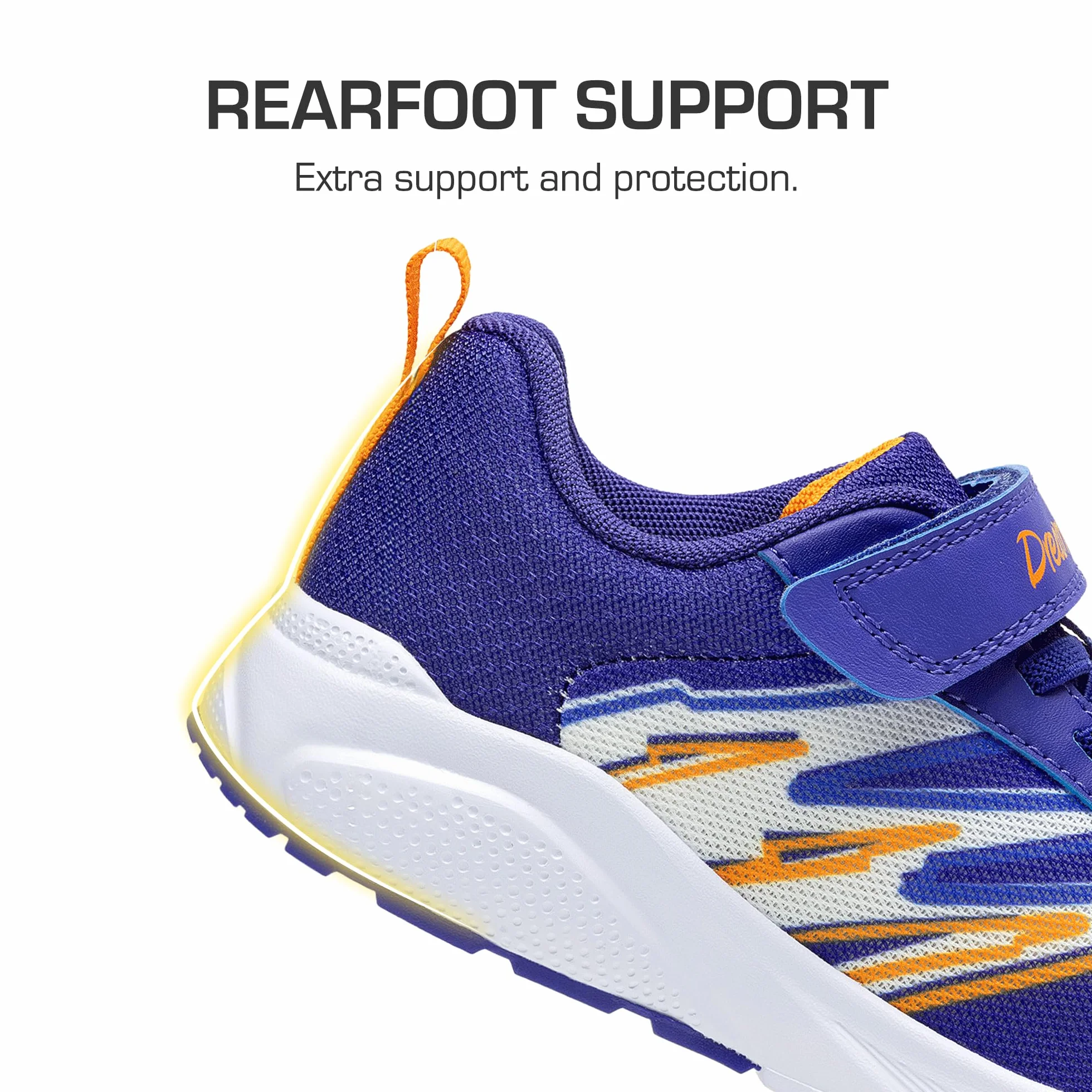 DREAM PAIRS Unisex Buty sportowe dla chłopców i dziewcząt z rzepem, tenisówki dla dzieci, obuwie sportowe, oddychające buty do biegania