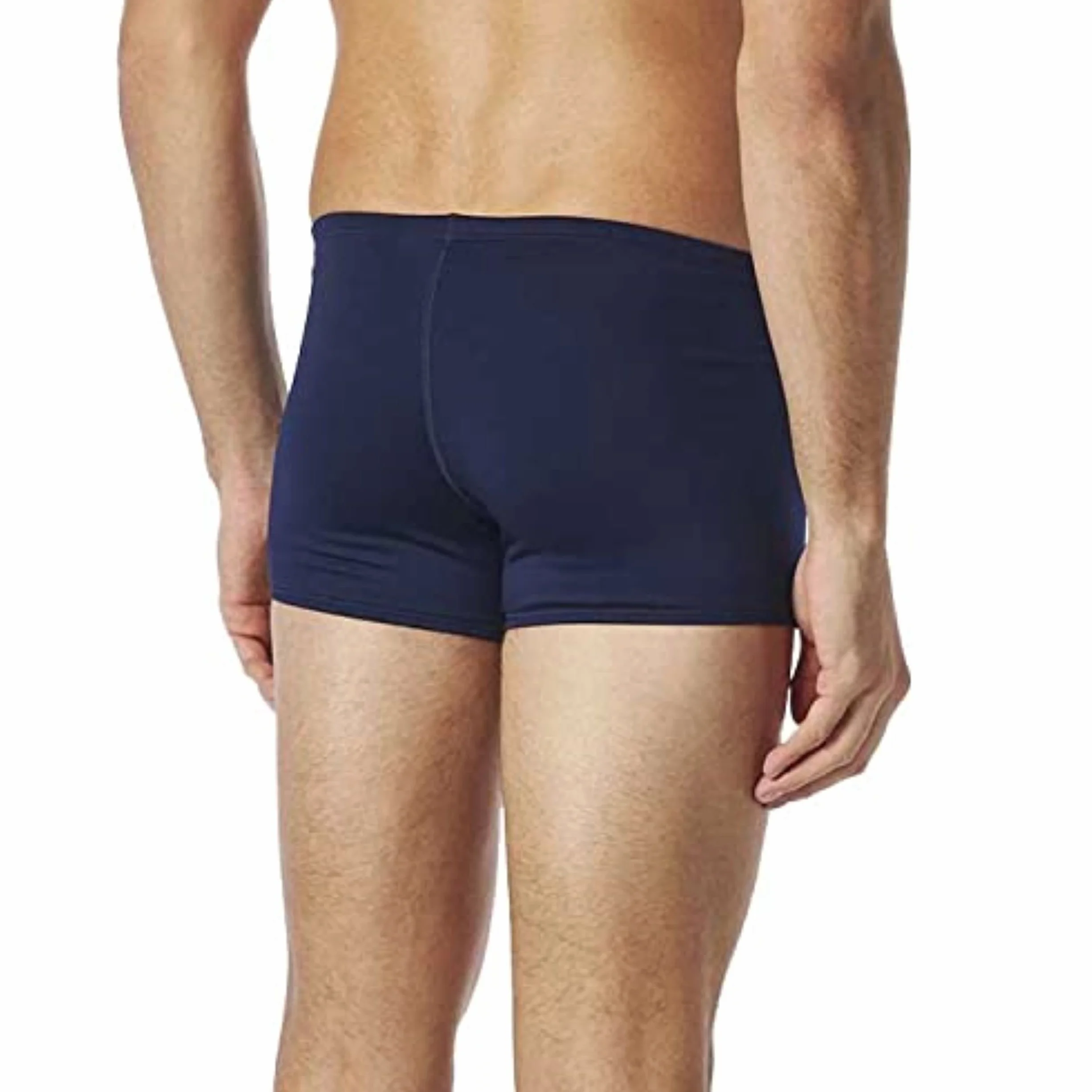TYR Męski strój kąpielowy Durafast Elite Solid Square Leg Granatowy, Rozmiar 36