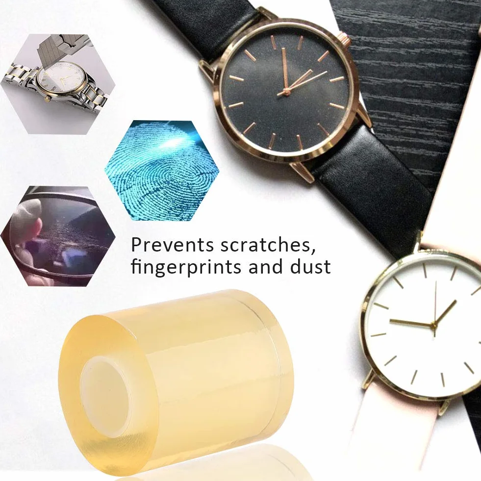 8cm Folia ochronna do zegarka, antystatyczna, przezroczysta folia ochronna Zegarek Zegar Biżuteria Protector Band Watch Series Screen Protector