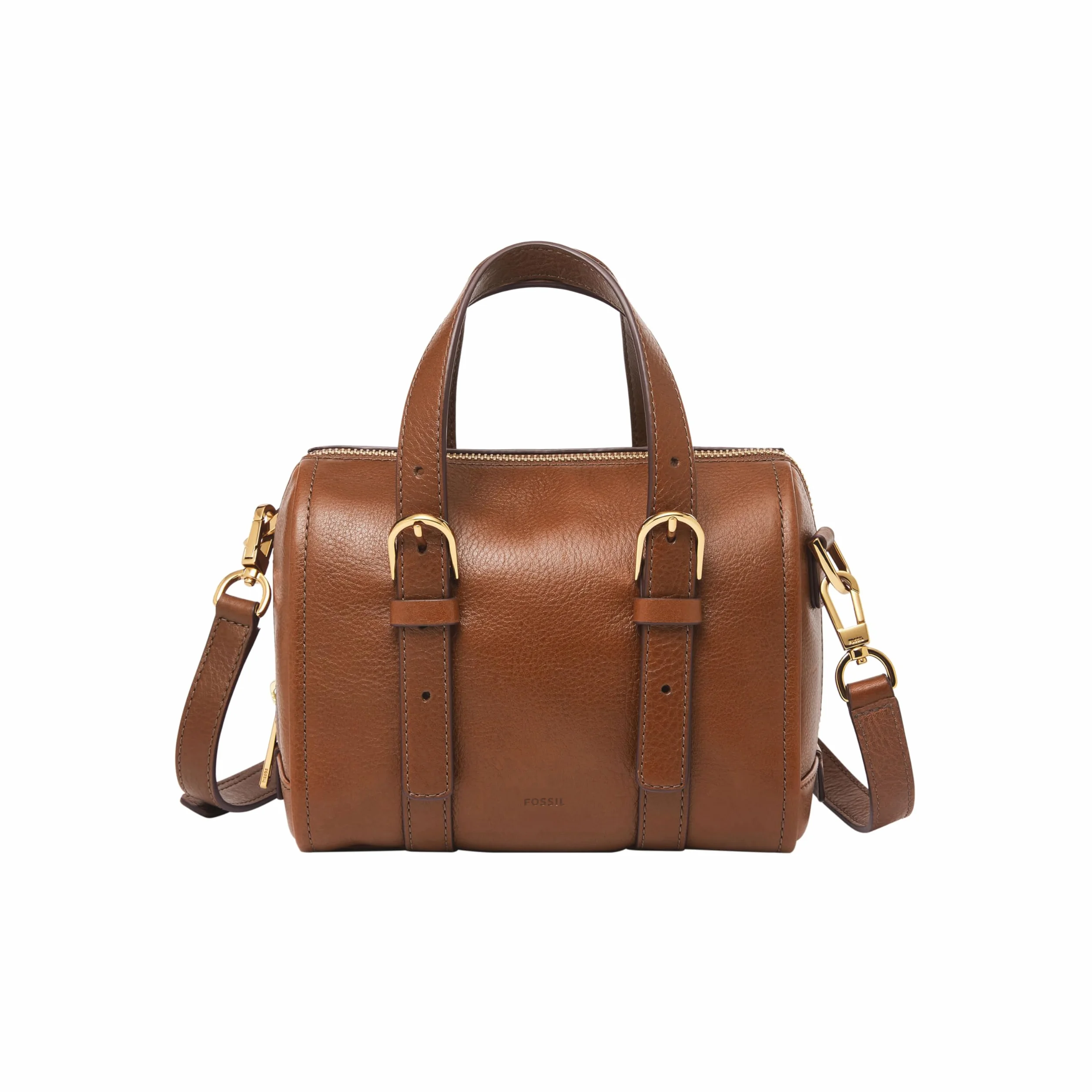 Fossil Carlie Satchel damskie, brązowy, 19 cm L x 12.1 cm W x 17.1 cm H