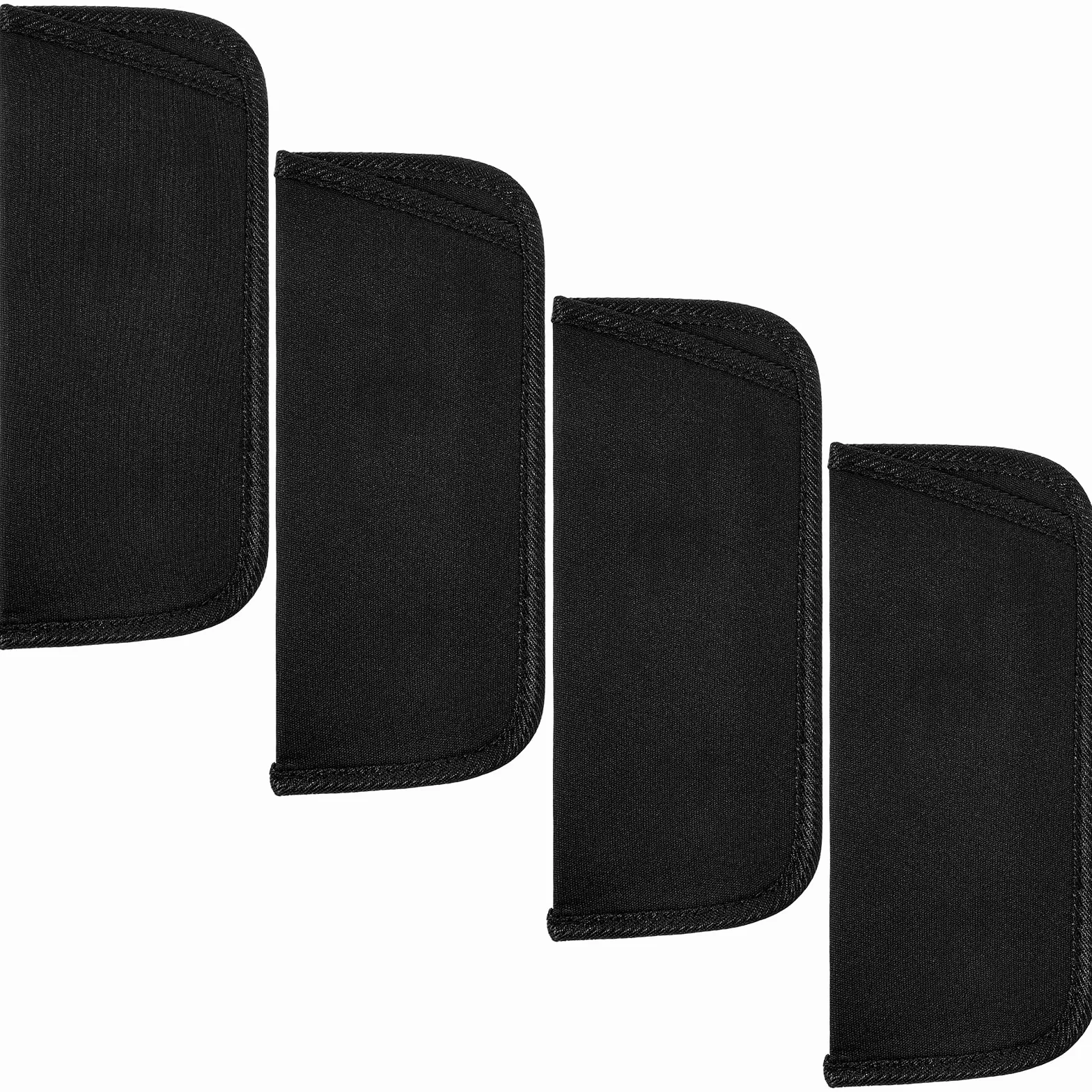 4 sztuki miękkiego etui na okulary, Slip In Eyeglasses Cases, etui na okulary przeciwsłoneczne, etui na okulary, czarny organizer na okulary, etui na okulary do czytania, materiałowy woreczek na