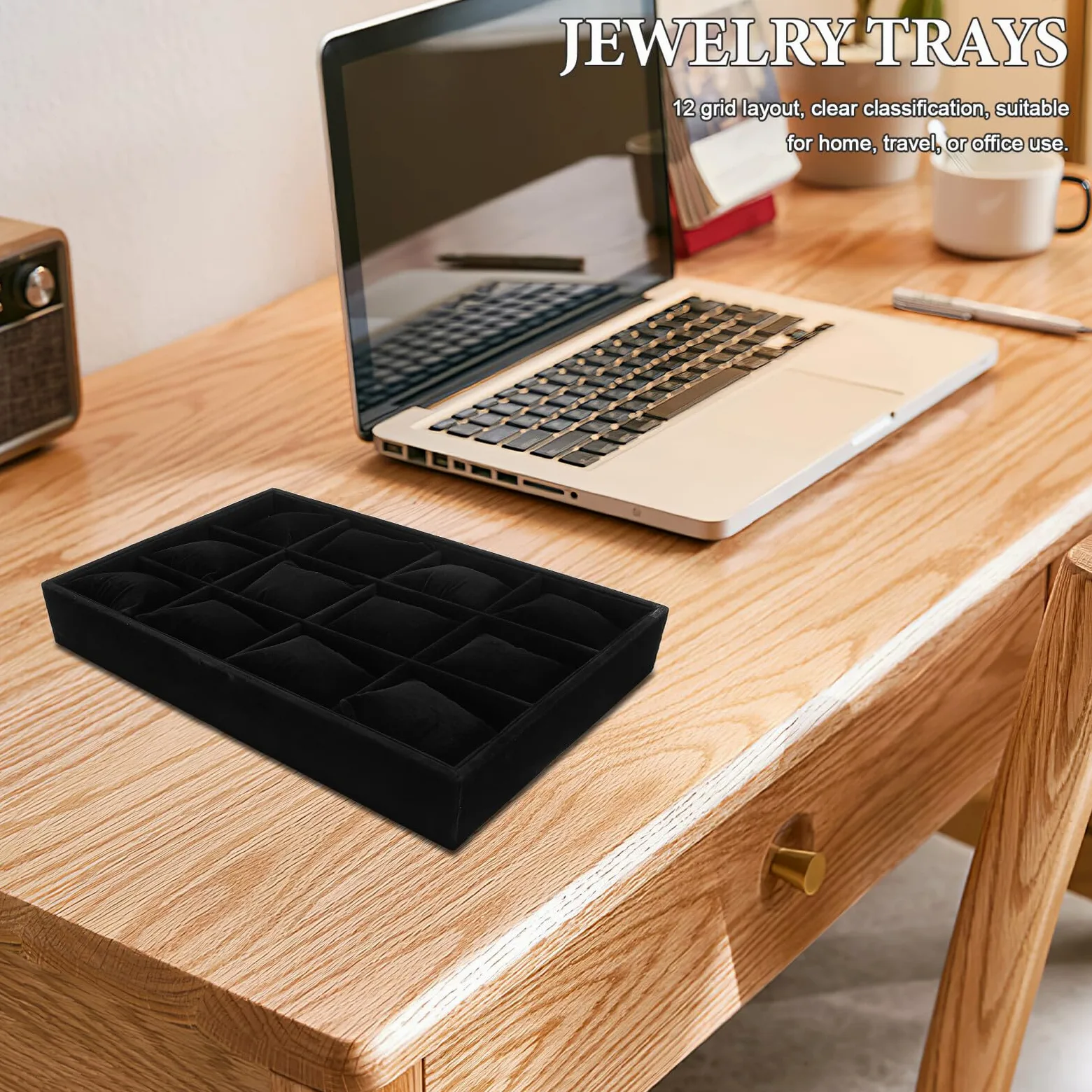2-Częściowa Poduszka Na Zegarek Szufladka Na Biżuterię Organizer Na Bransoletki Tacka Do Przechowywania Pasków Do Zegarków Miękka Poduszka Na Zegarek 12-Slotowy Organizer Na