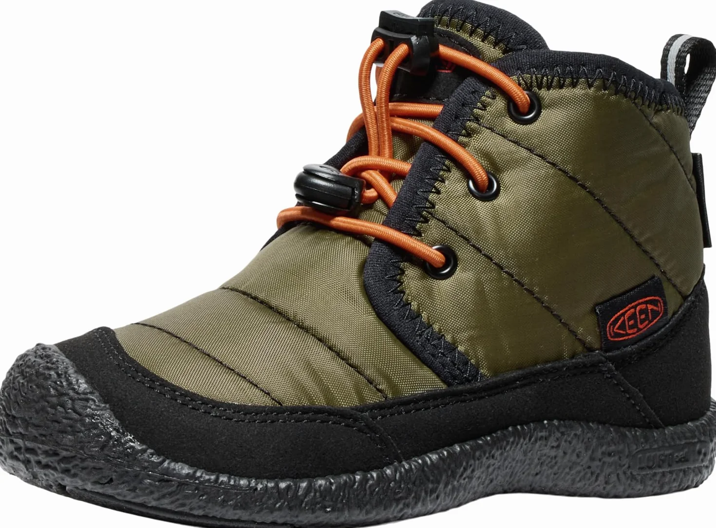 KEEN Unisex Kids Howser 2 Chukka wodoodporne buty Chukka, Ciemny oliwkowy złoty płomień, 7 UK Child