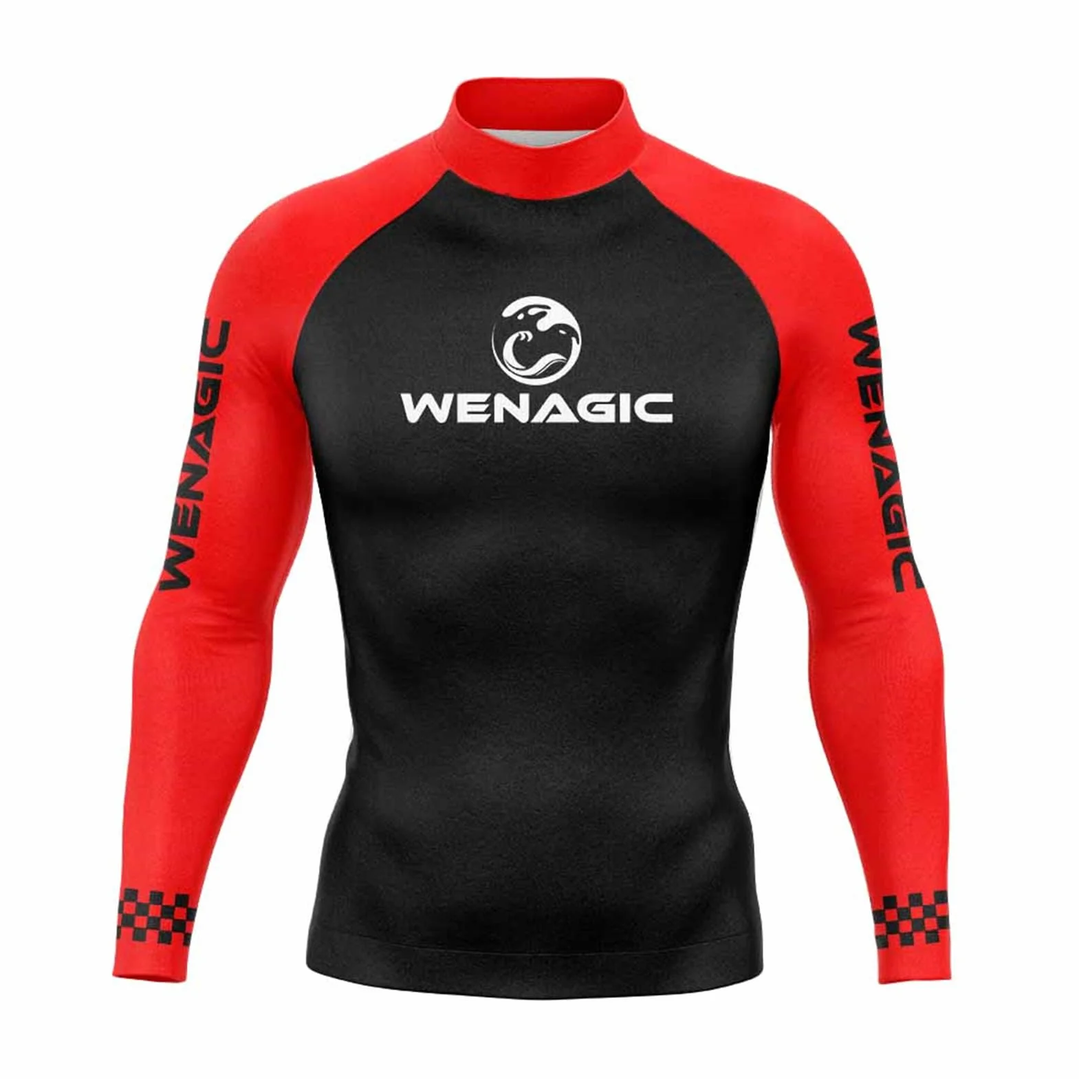 Surf nurkowanie szybkoschnąca męska koszulka z długim rękawem rash guard UPF 50+ kompresyjna pływanie surfowanie plaża koszulka skórki ubrania na siłownię