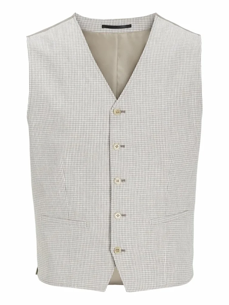 JACK & JONES Kamizelka garniturowa Mężczyźni Jprriviera Linen Waistcoat