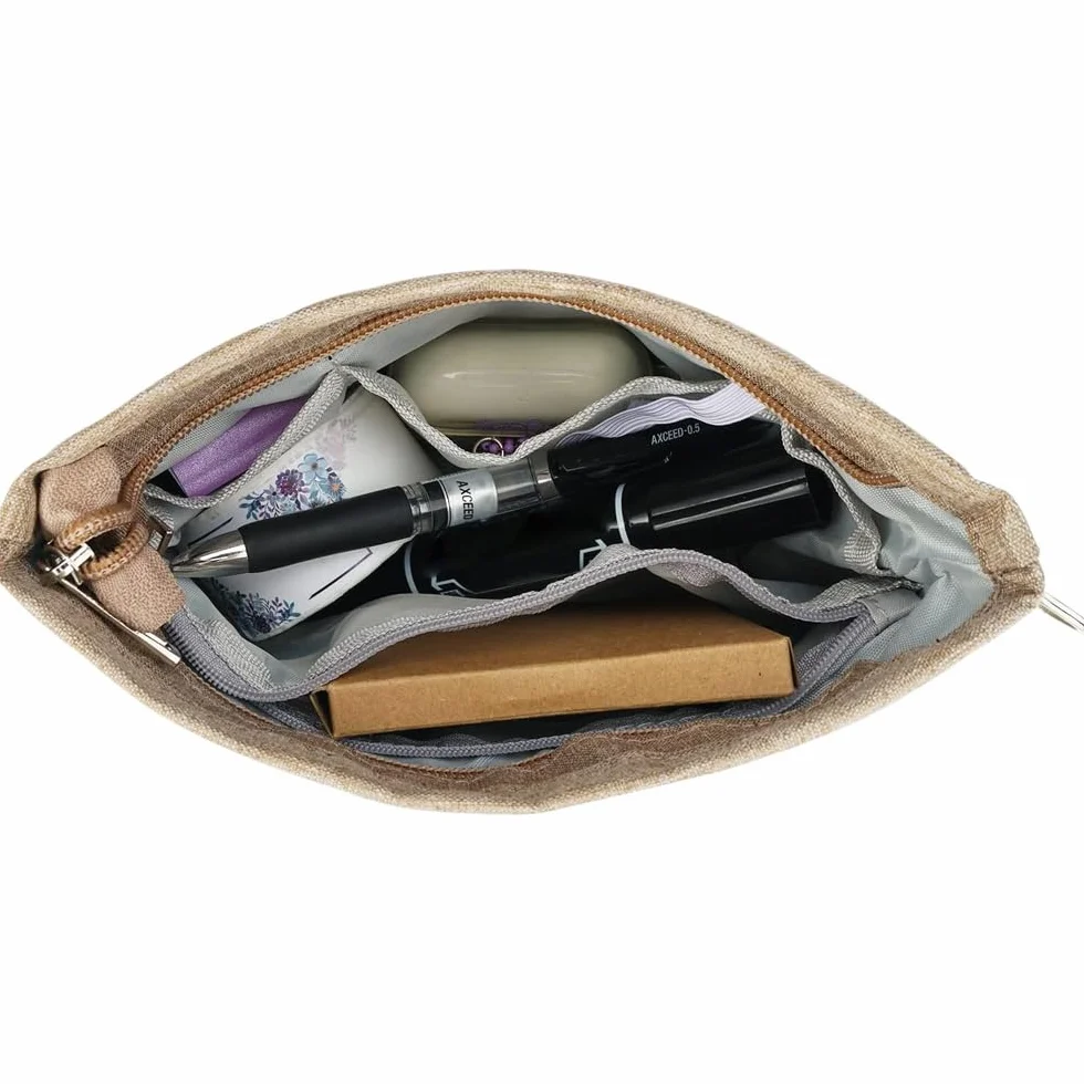 WHC Kieszenie wewnętrzne na torebkę, mały organizer kieszonkowy w torebce, 18 x 7,5 x 14,5 cm, bardzo mała, organizer do torebki, z pękiem kluczy, organizer do torebki