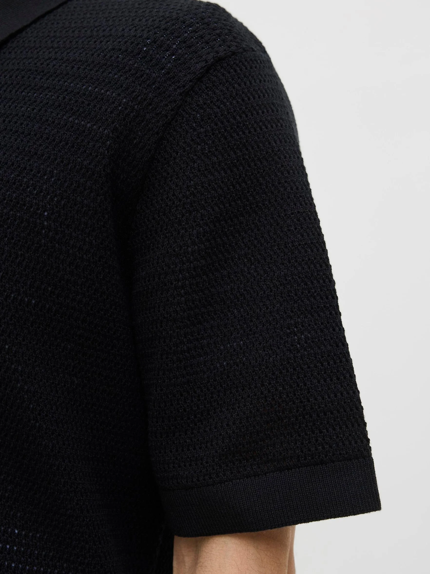 JACK & JONES Jprblajones Knit Polo Ss męska koszulka polo, czarny, M