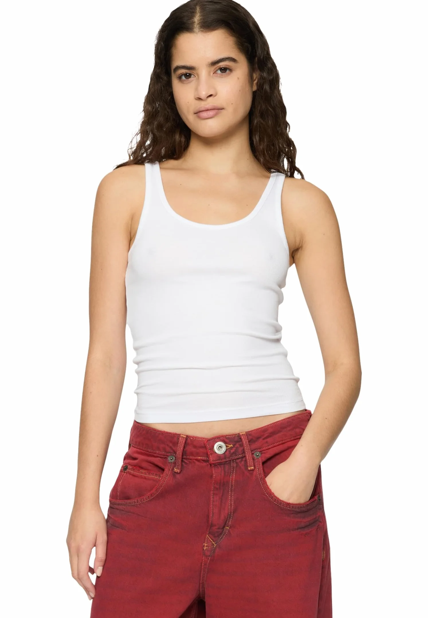 Urban Classics Damski top damski Organic Basic Rib Top 2-pak czarny + bia?y XL, czarny + bia?y, XL