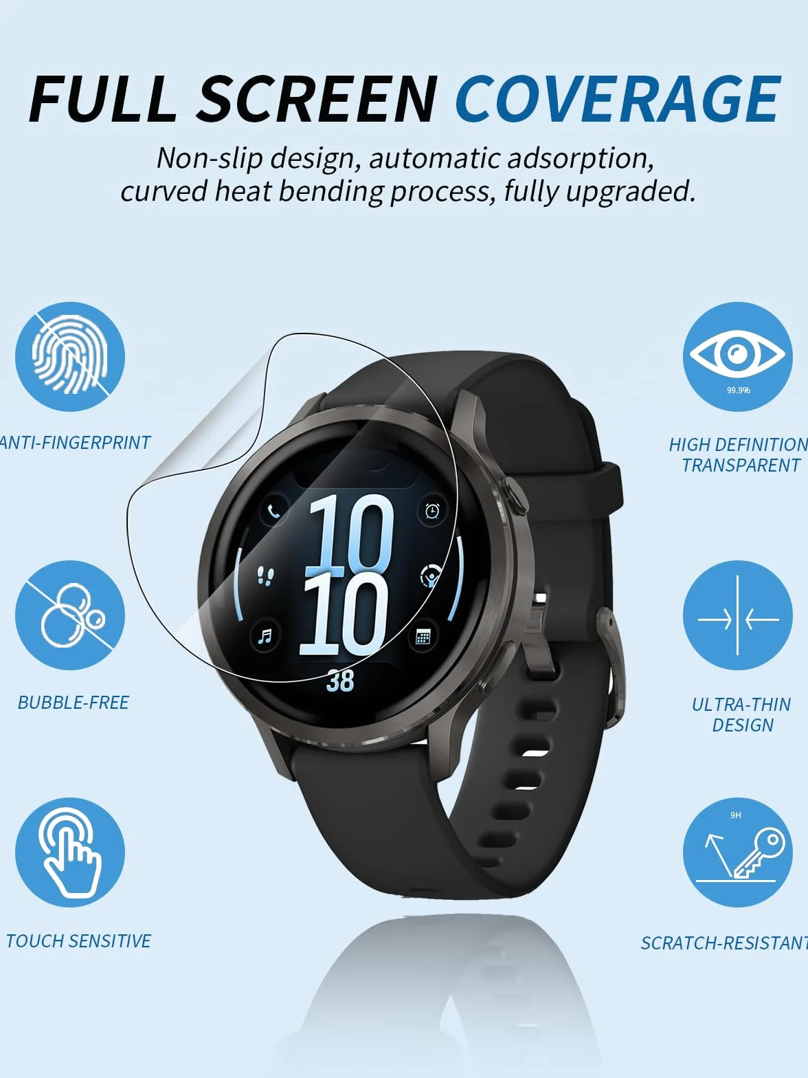 (4 sztuki) folii ochronnej do Garmin Venu 4 41 mm, yystao TPU miękka folia ochronna na wyświetlacz, wysoka rozdzielczość, odporna na zarysowania, wrażliwa na dotyk, ochrona przed odciskami palców