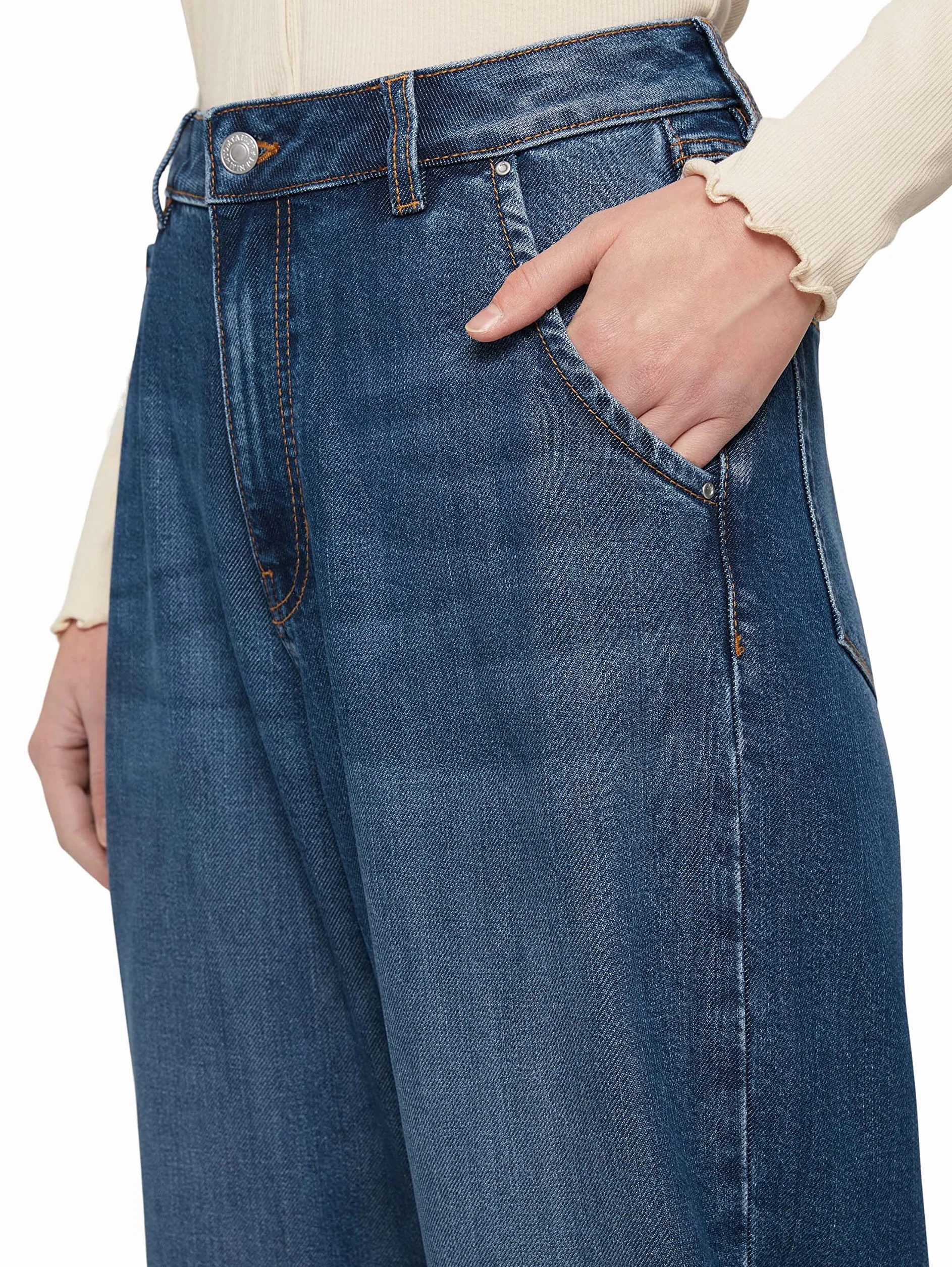 TOM TAILOR Denim Damski Barrel Mom Fit Vintage dżinsy