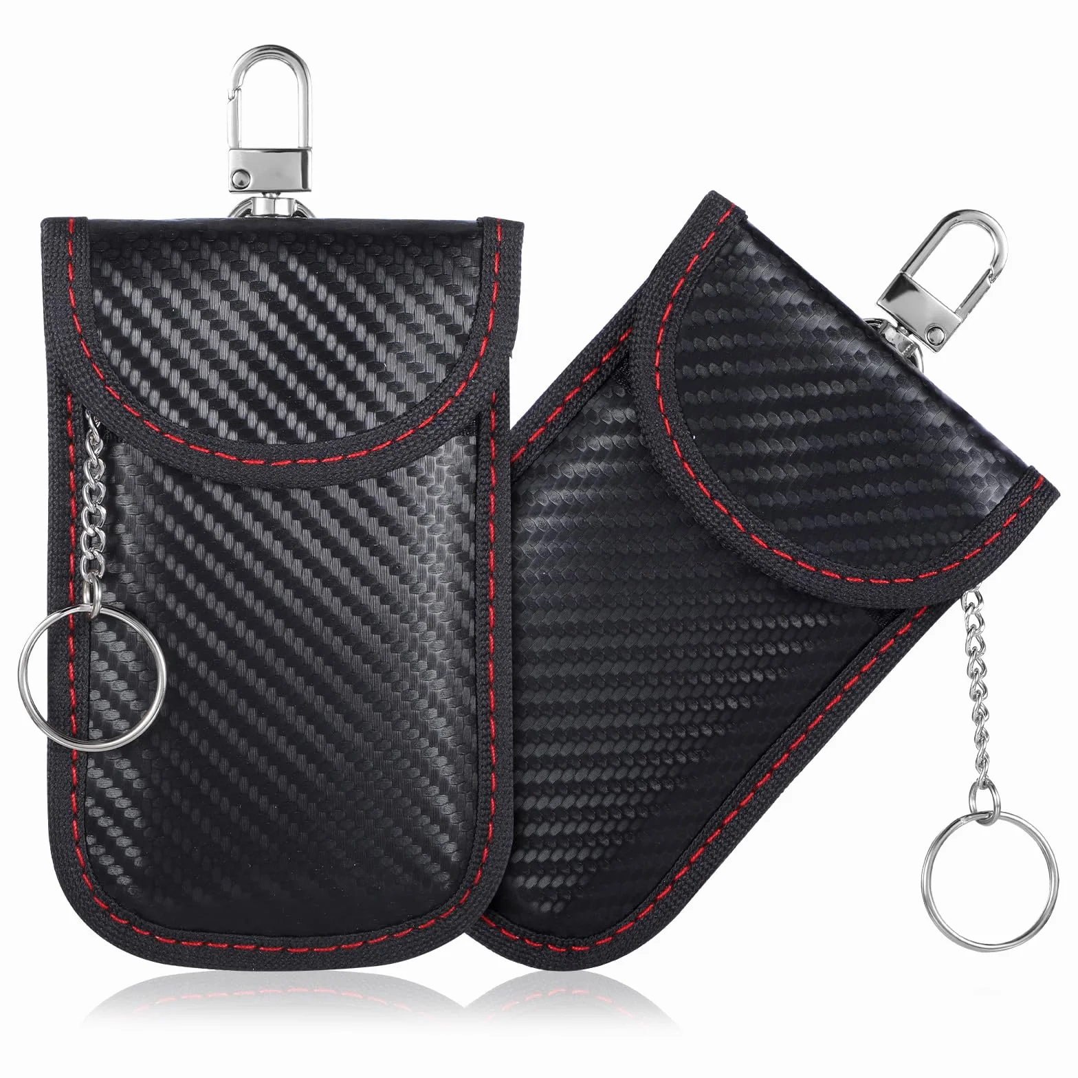 Gjinxi Faraday zestaw 2 szt. etui na kluczyki samochodowe, ochrona przed kradzieżą, zabezpieczenie przed kradzieżą, etui blokujące sygnały RFID, etui zapobiegające włamaniu