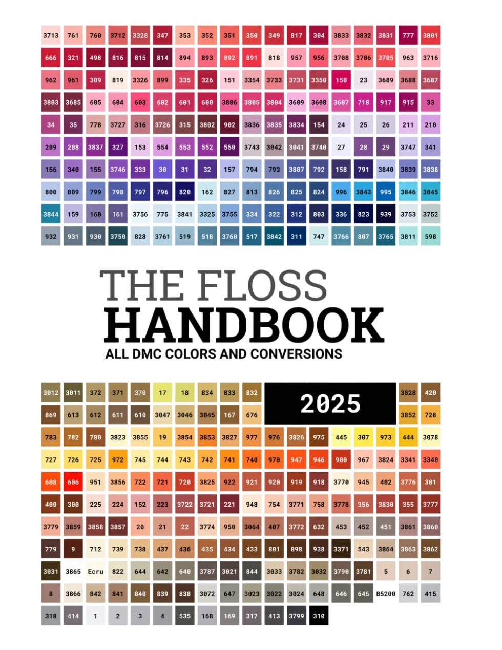 The Floss Handbook: All DMC Colors and brand conversions