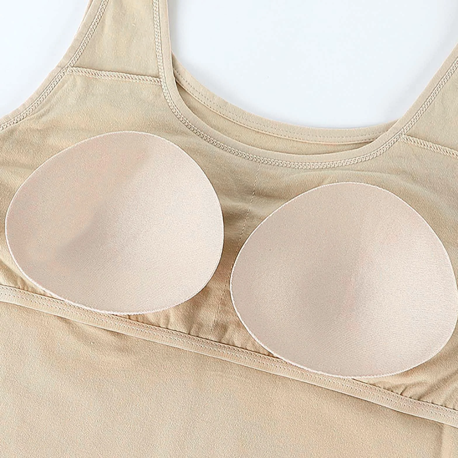 Damski bawełniany podkoszulek z wbudowanym biustonoszem regulowany bez fiszbin, szeroki pasek, podkoszulek, podstawowy, czarno-biały, tank top, joga, bielizna modelująca, koszula z wbudowanym