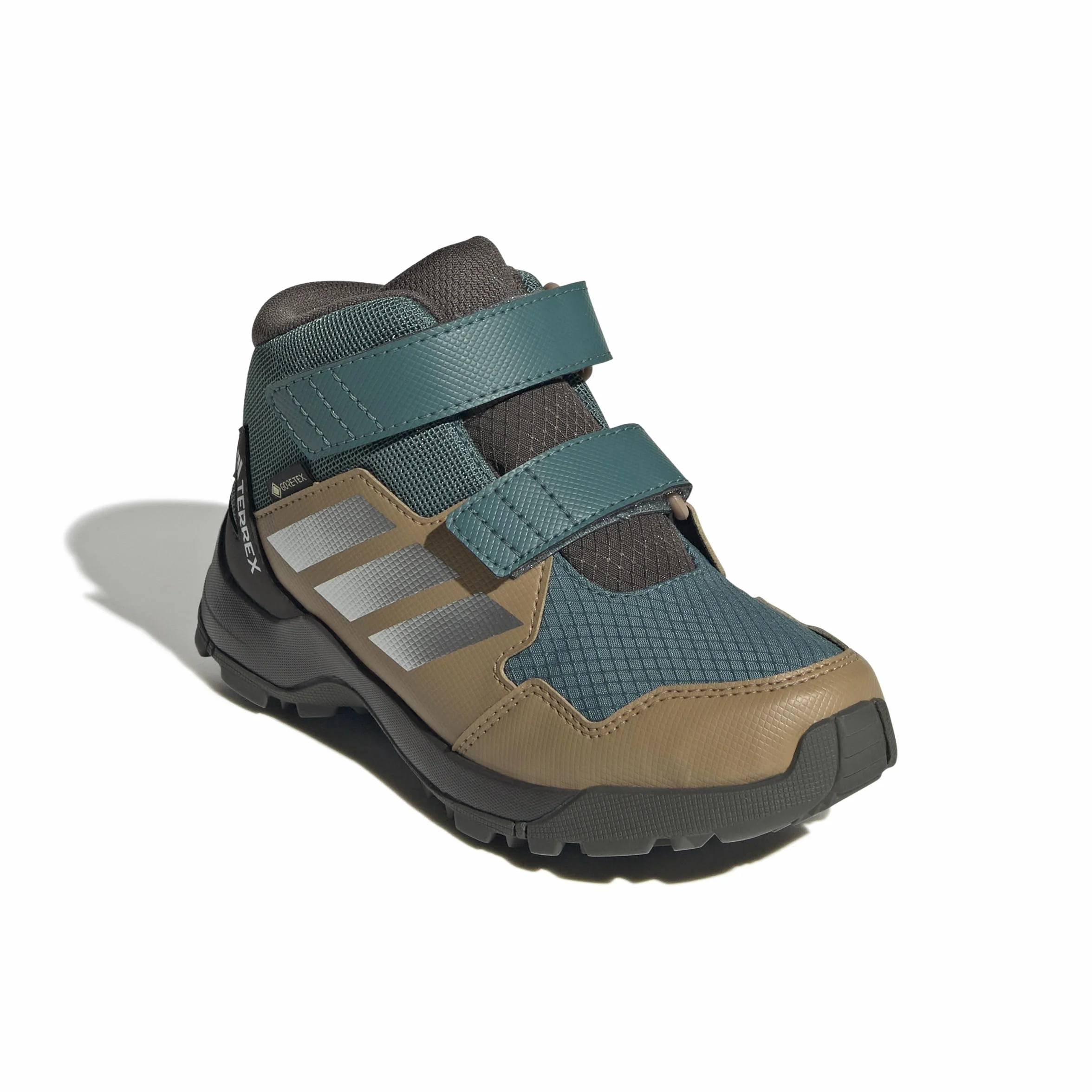 adidas Uniseks - dzieci Terrex Skychaser Mid GORE-TEX Hiking Shoes Kids, preloved teal/matte silver/cardboard, 36 2/3 EU