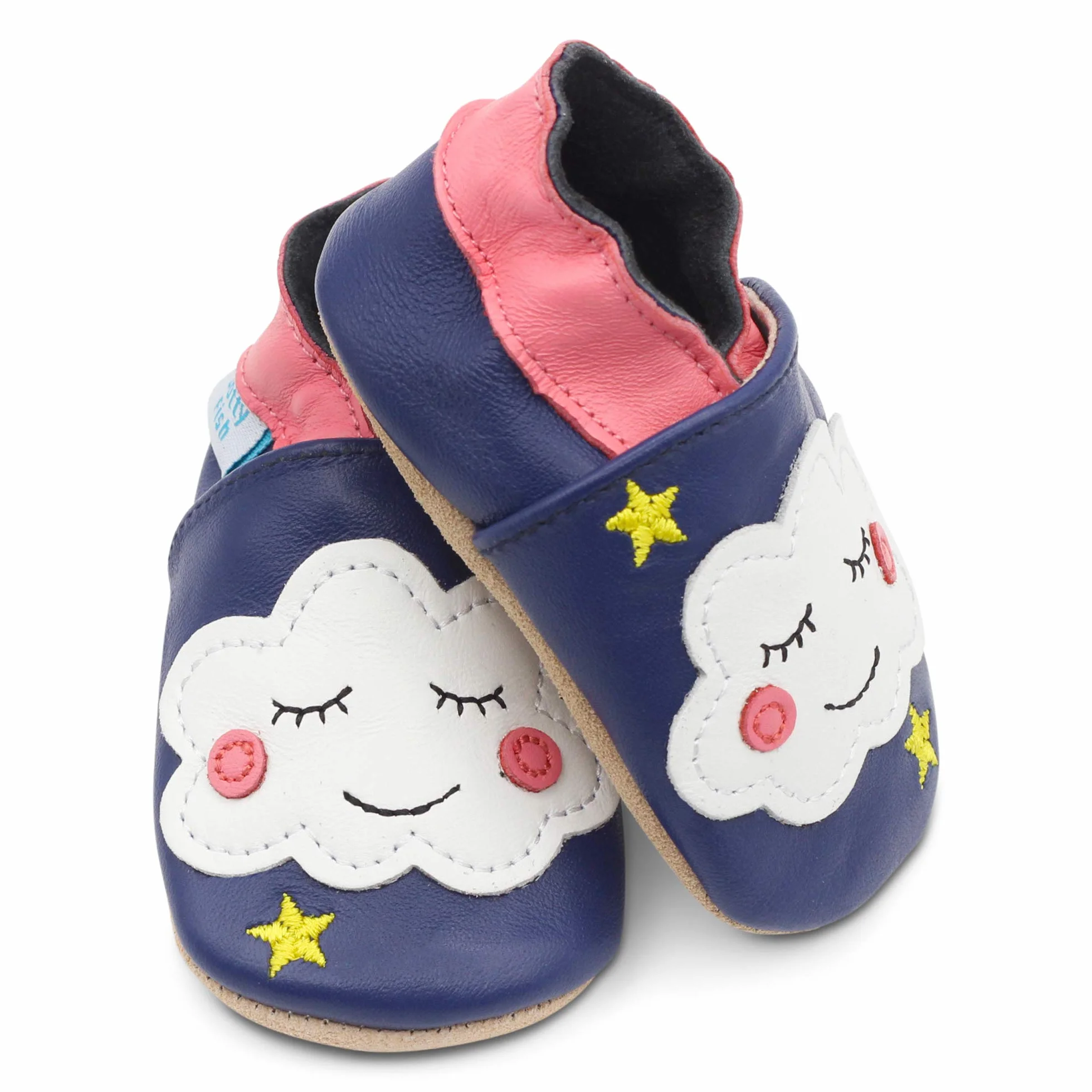 Dotty Fish Niemowlęta - dziewczynki Miękkie skórzane buty dziecięce ze zwierzęcymi wzoramiButy do pierwszych kroków