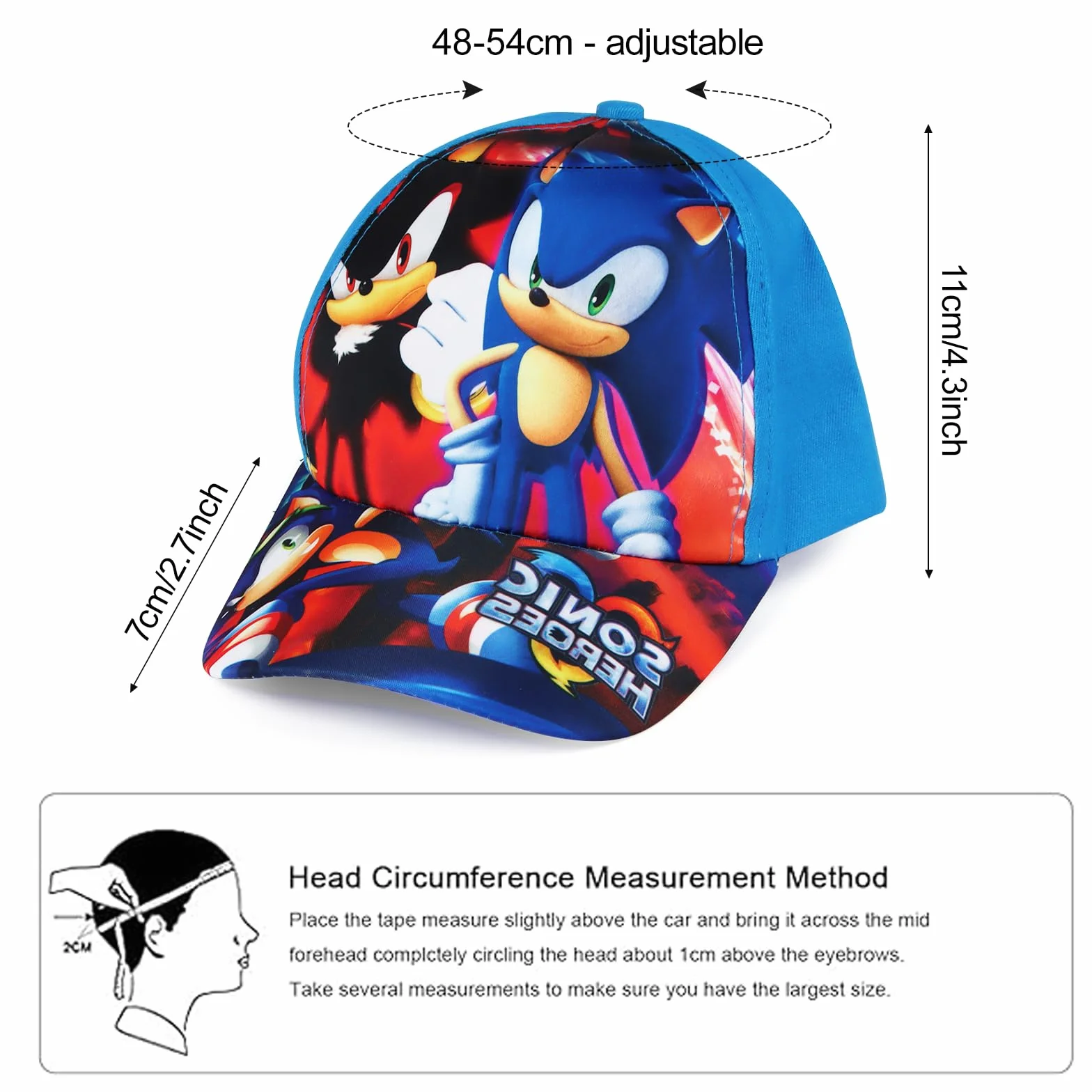 2 sztuki Fro-Zen Czapka z daszkiem, Czapka z daszkiem Fro-Zen Sun Adjustable Baseball Cap Anti-UV Baseball Cap dla dziewczyn, dla chłopców Prezenty, 2 sztuki, 48-53