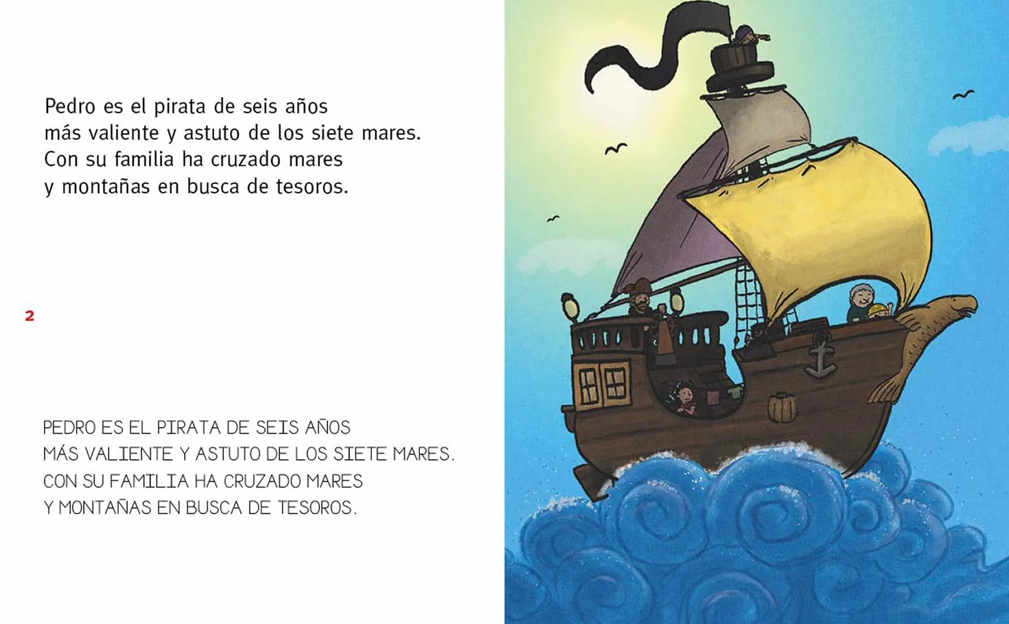 El Tesoro del Pirata: En letra MAYÚSCULA y de imprenta: cuentos para aprender a leer - niños de 5 y 6 años