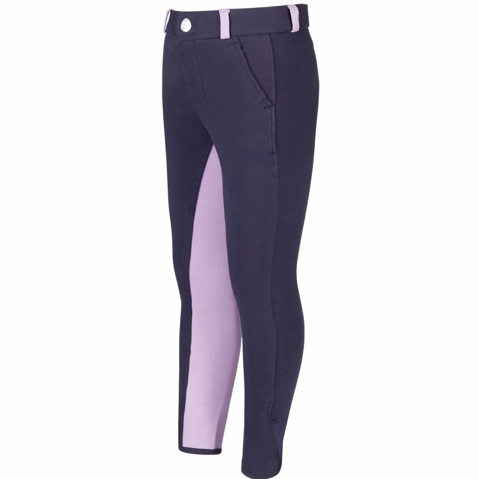 PFIFF Bryczesy dziecięce Elisa, wkładka z materiału, modny dwukolorowy wygląd, super miękkie, 134, Blau (Blue/Purple)
