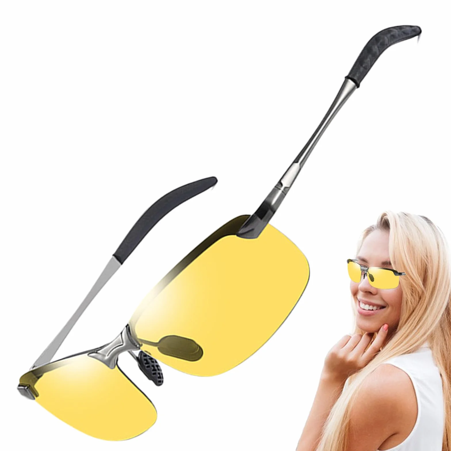 Fotochromowe okulary przeciwsłoneczne, fotochromowe okulary dla mężczyzn, antyodblaskowe, sprzęt rowerowy, akcesoria wędkarskie do jazdy na rowerze, wędrówek, jazdy