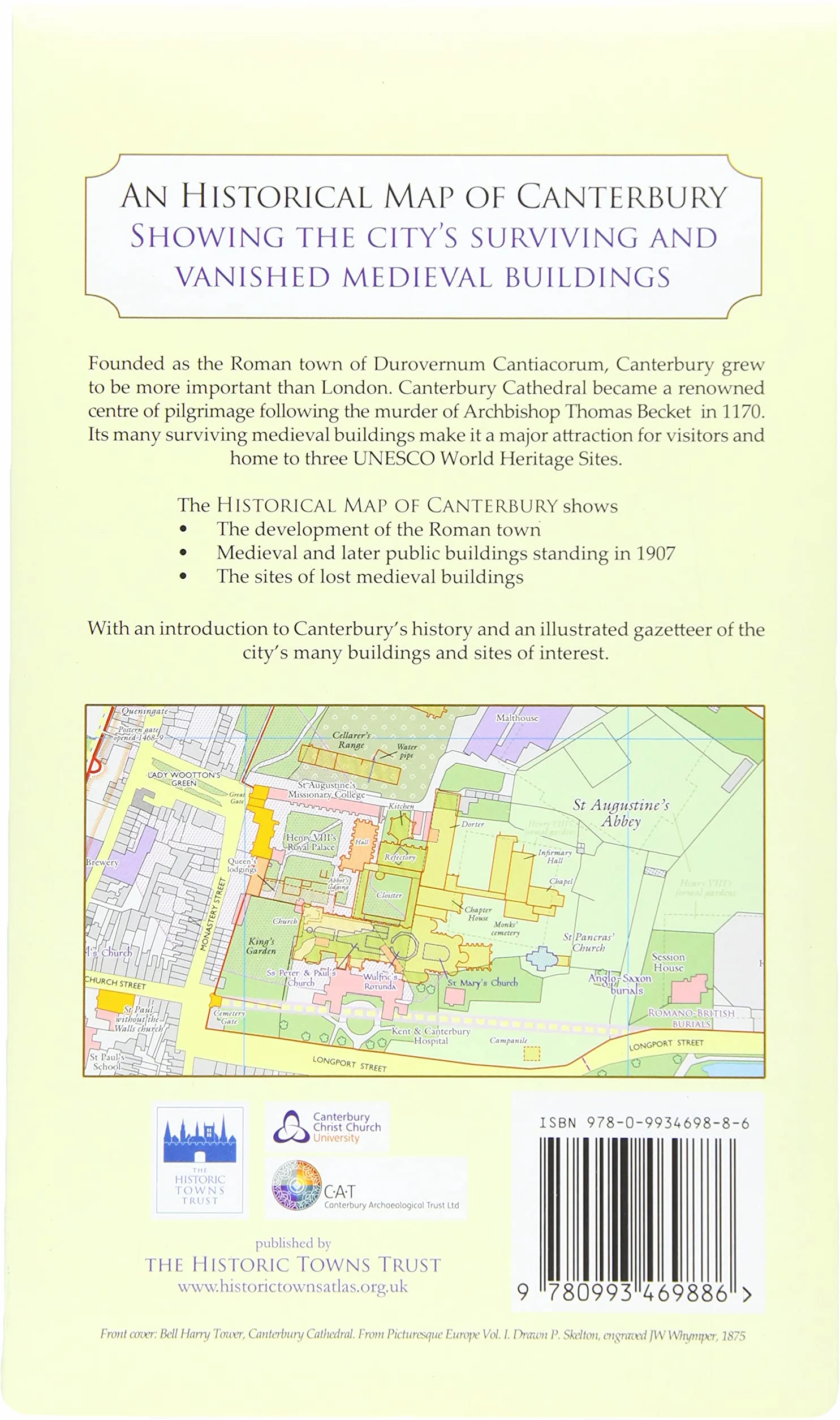 An Historical Map of Canterbury from medieval times to 1907