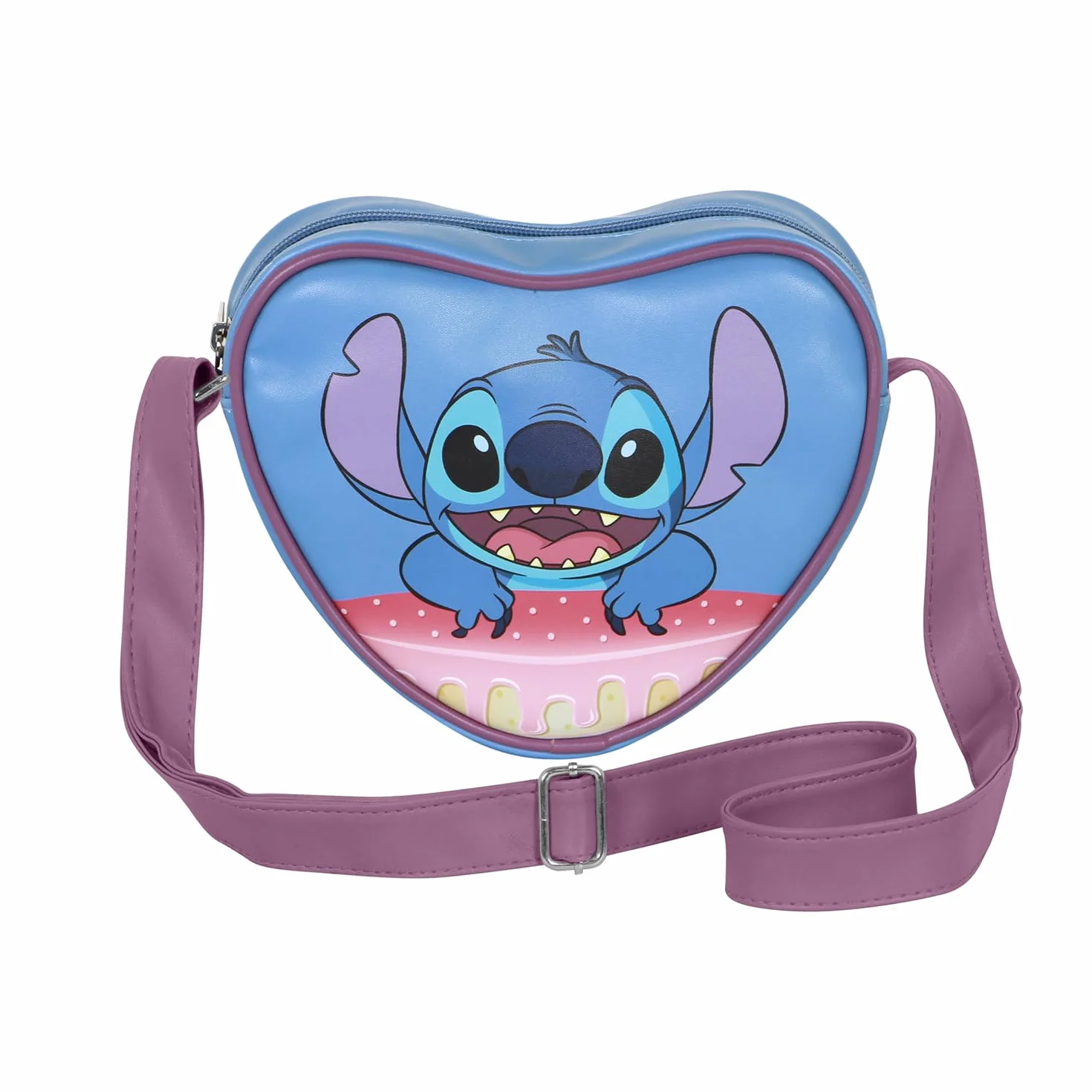 Disney Lilo and Stitch Cake-Casual Heart torba na ramię, niebieska, 21 x 15,5 cm, Niebieski Lilo i Stitch, Jeden rozmiar, Torba na ramię w kształcie serca