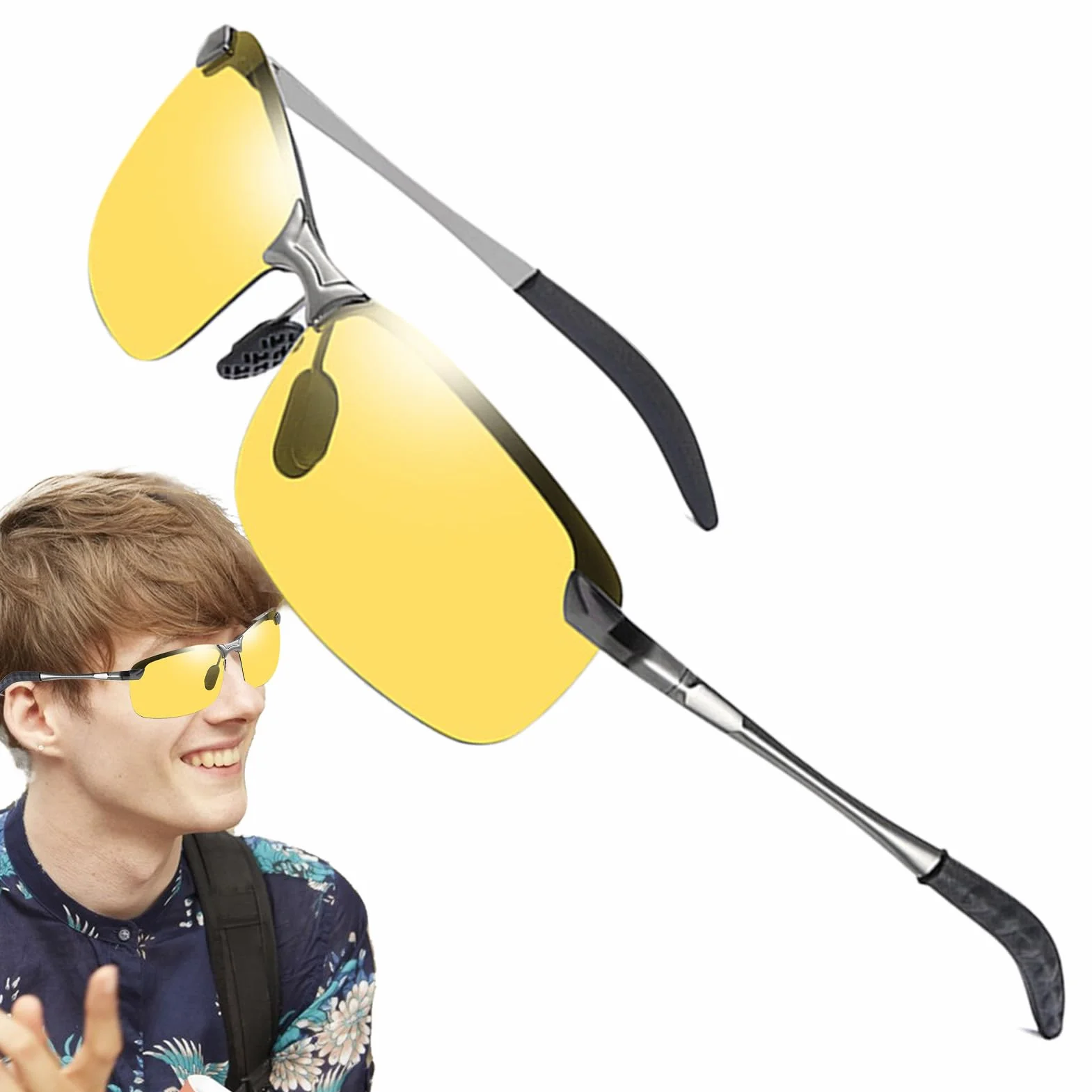Fotochromowe okulary przeciwsłoneczne, fotochromowe okulary dla mężczyzn, antyodblaskowe, sprzęt rowerowy, akcesoria wędkarskie do jazdy na rowerze, wędrówek, jazdy