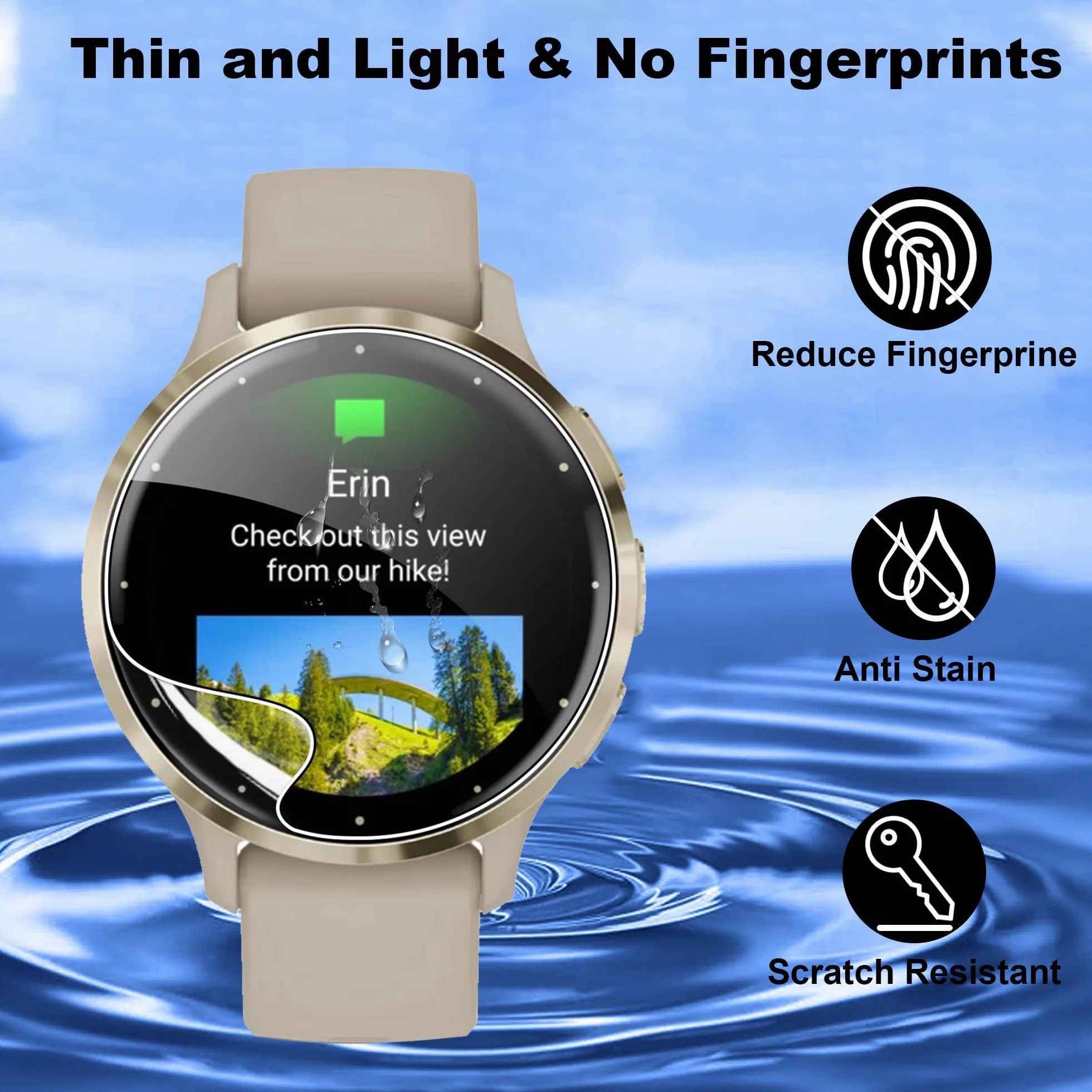 zZjoOoj 5 sztuk do Garmin Venu 3S/Garmin Venu 4 41 mm folia ochronna, zakrzywione krawędzie, ochrona ekranu HD z miękkim ochraniaczem ekranu TPU