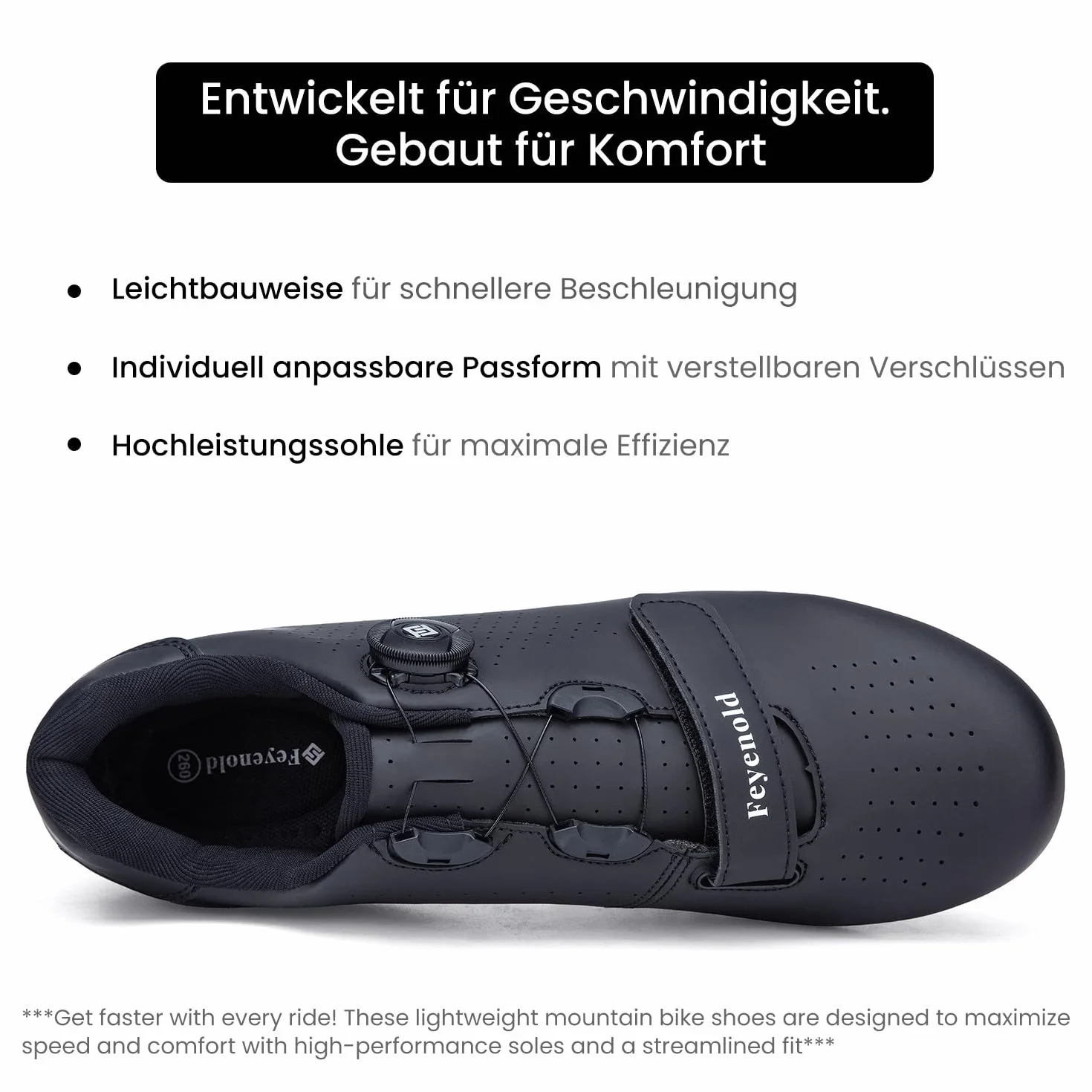 Feyenold Buty rowerowe, męskie, do jazdy na rowerze górskim, damskie, MTB, kompatybilne z SPD Cleats