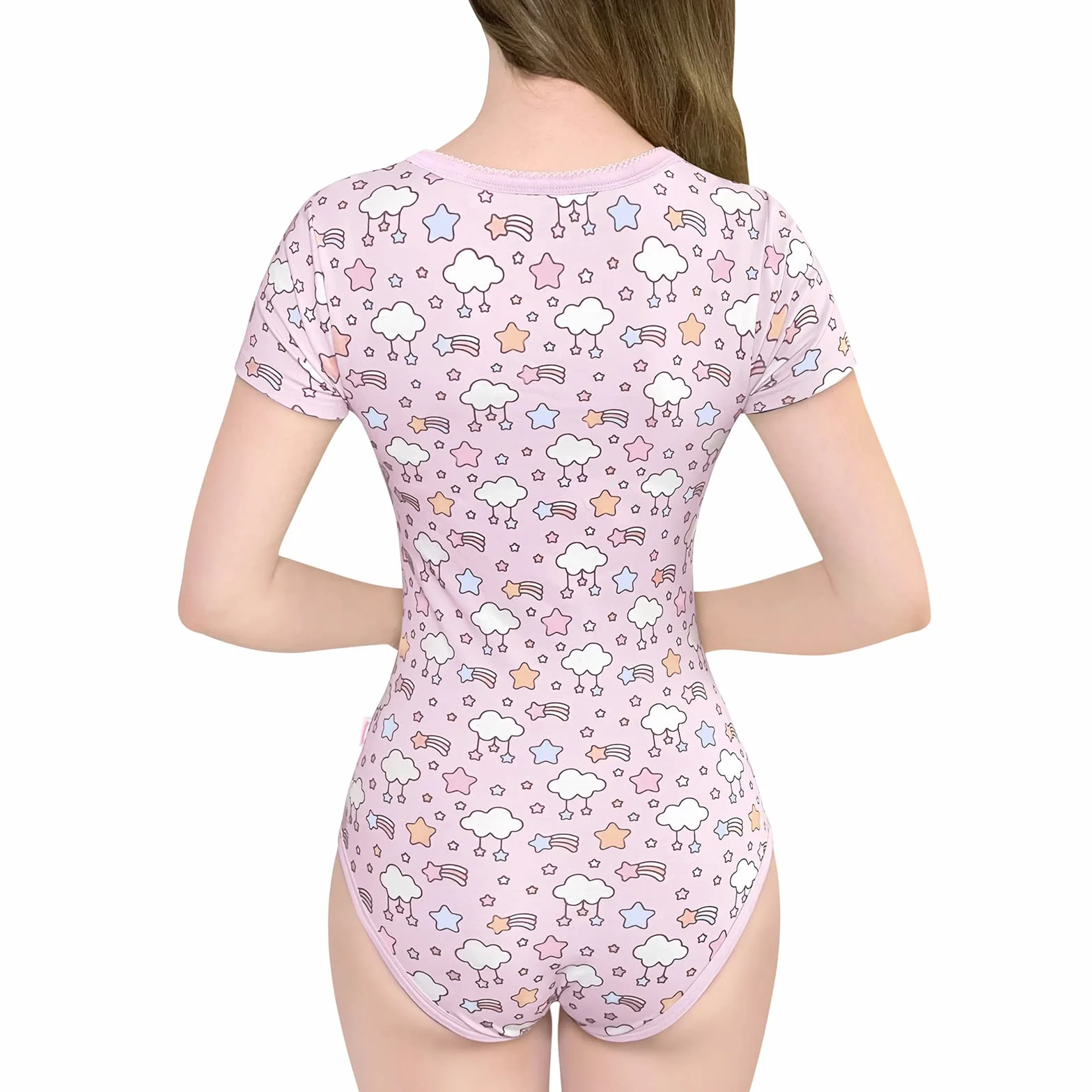 LittleForBig Bawełniany śpioszki Onesie Piżama Bodysuit - Pastelowe Niebo Bodysuit