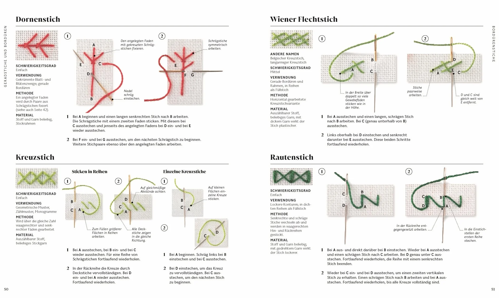 Sticken: Alle Techniken und über 200 Muster. Das große Stickbuch mit illustrierten Anleitungen und Material-Tipps