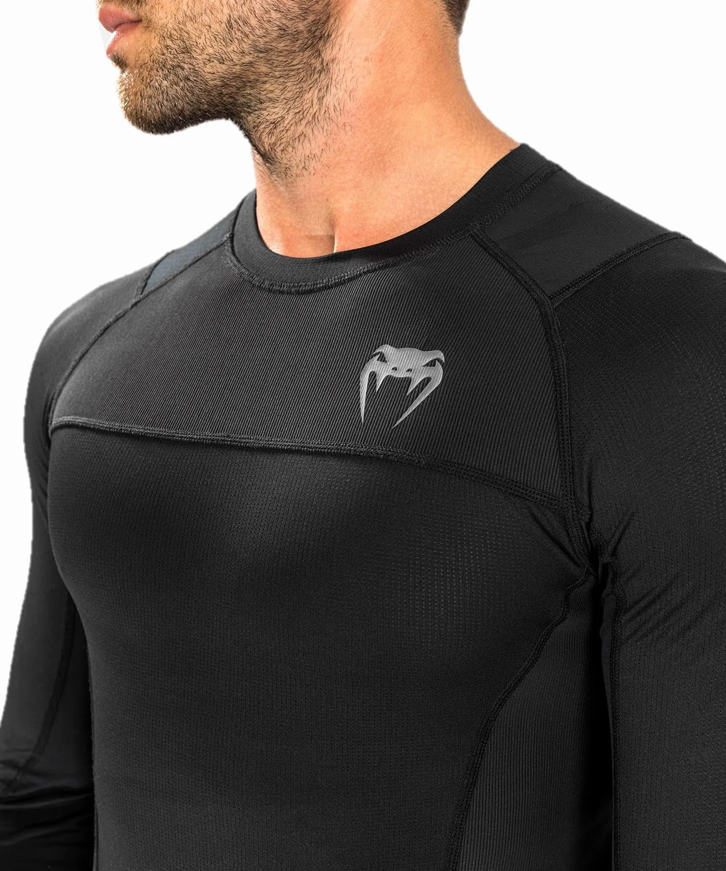 Venum Men's Standard G-Fit Air Rashguards Longsleeve-Black