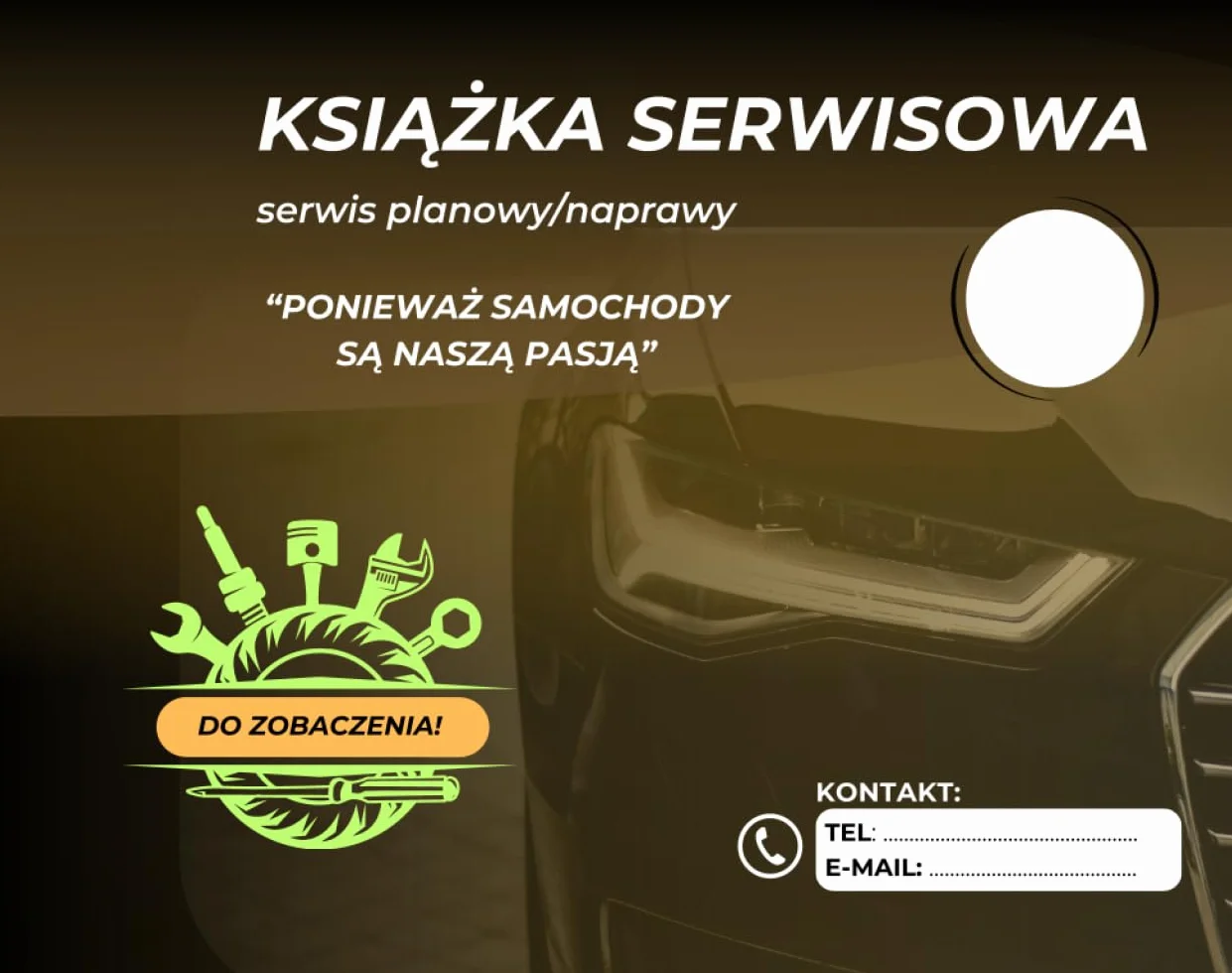 książka serwisowa: samochodu, pojazdu