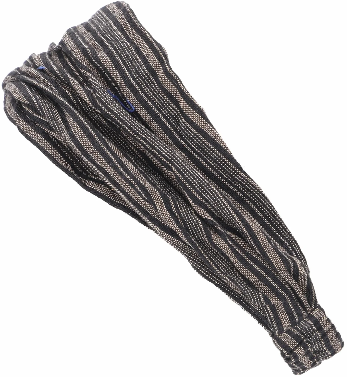GURU SHOP Opaska na włosy, opaska na głowę, bandana w paski, nakrycie głowy - czarne/brązowe, męskie/damskie, bawełna