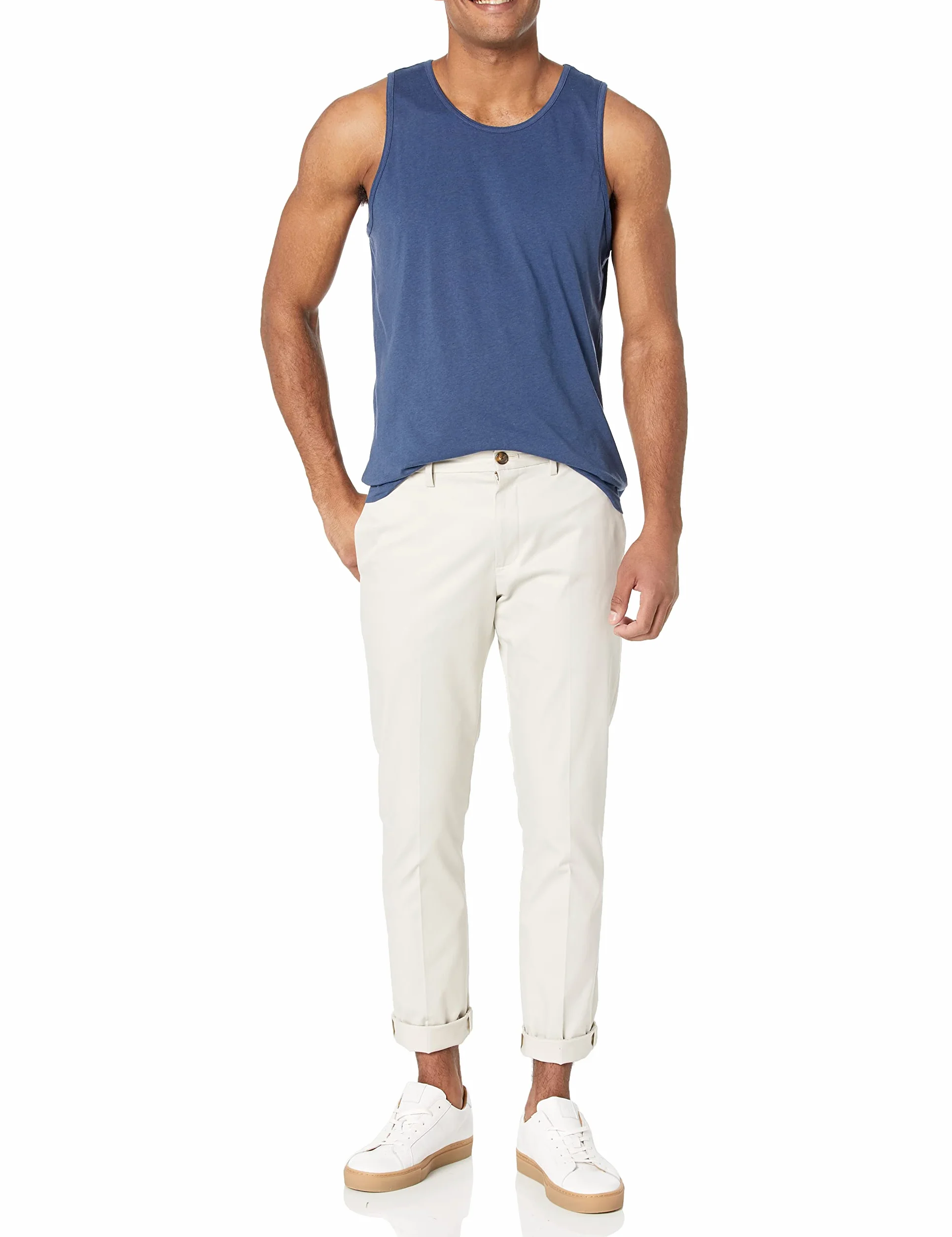Amazon Essentials Mężczyźni Koszulka bez rękawów Slim Fit