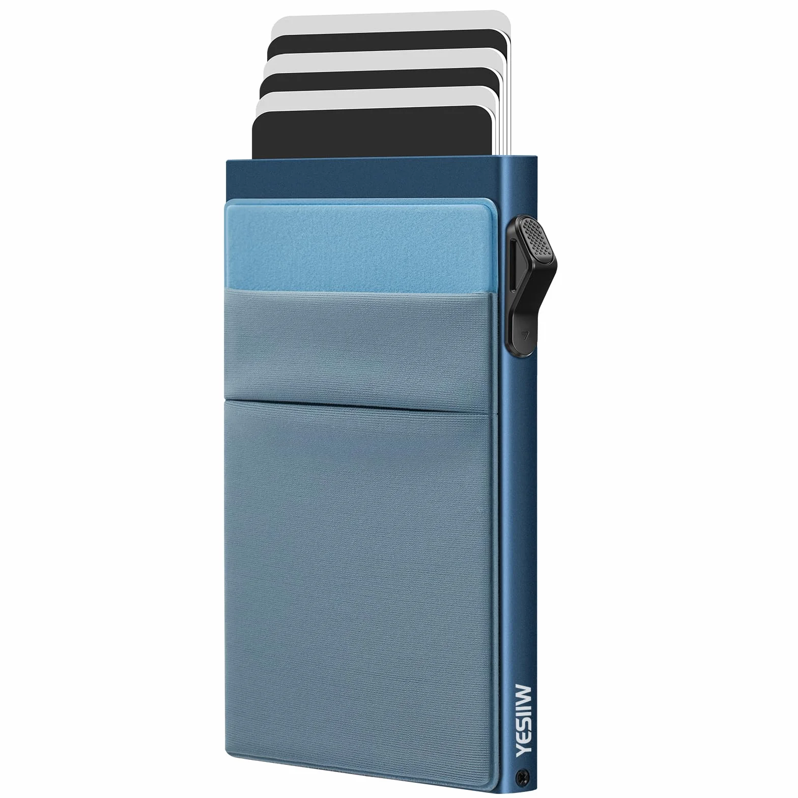 YESIIW Portfel męski mały Slim Wallet for Men, Minimalistyczny portfel z ochroną RFID, uchwyt na karty, portfel składany z kieszenią na monety, smukłe etui na karty, Minimalistyczny