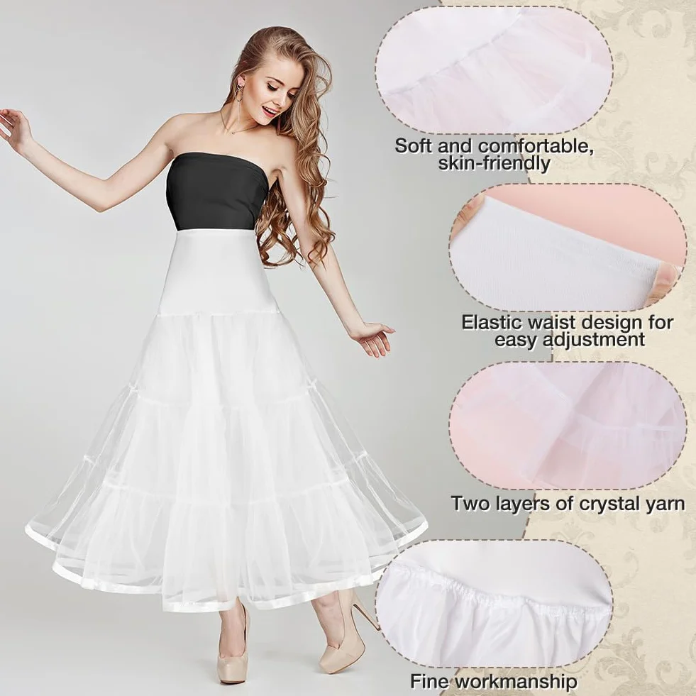Damska spódnica, spódnica z lat 50-tych w stylu vintage tiulowa rockabilly petticoat elastyczna talia, spódnica w stylu retro tutu damska retro lata 80-te przyjęcie Halloween karnawał kostium na